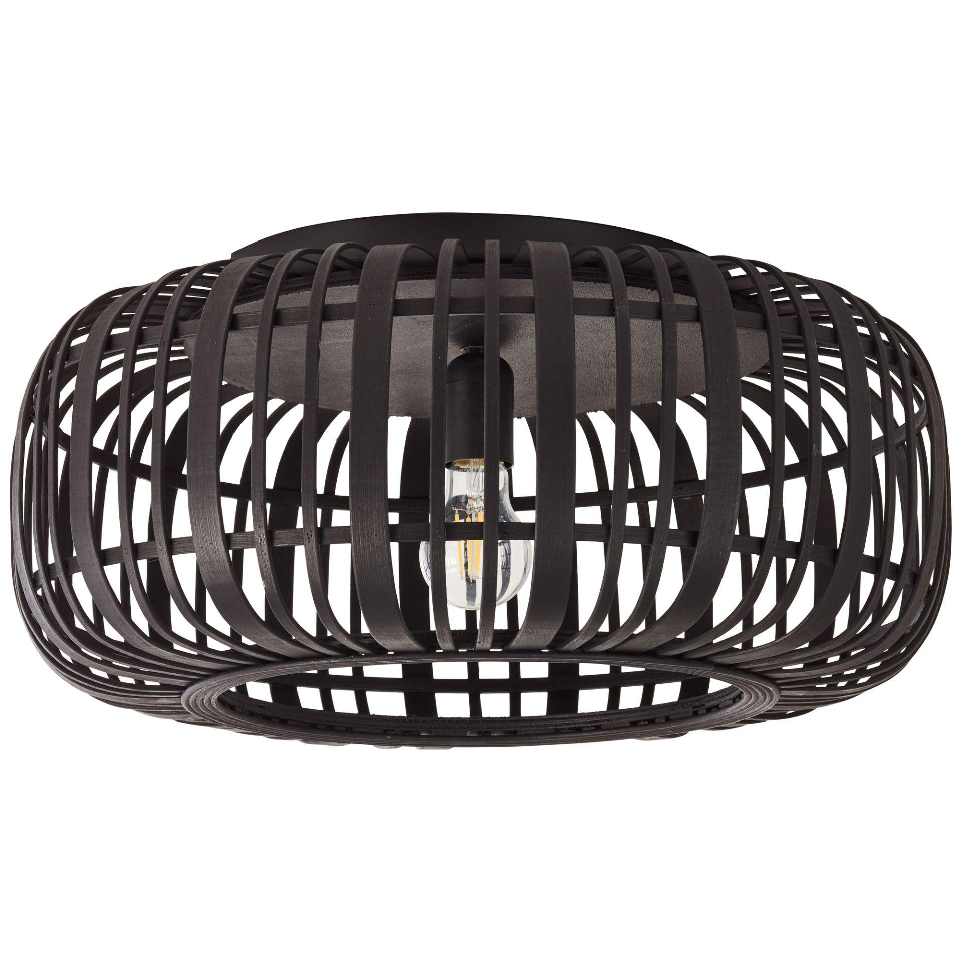 Deckenleuchte Willi, braun, 23,5 x 51 cm, Bambus Lampe