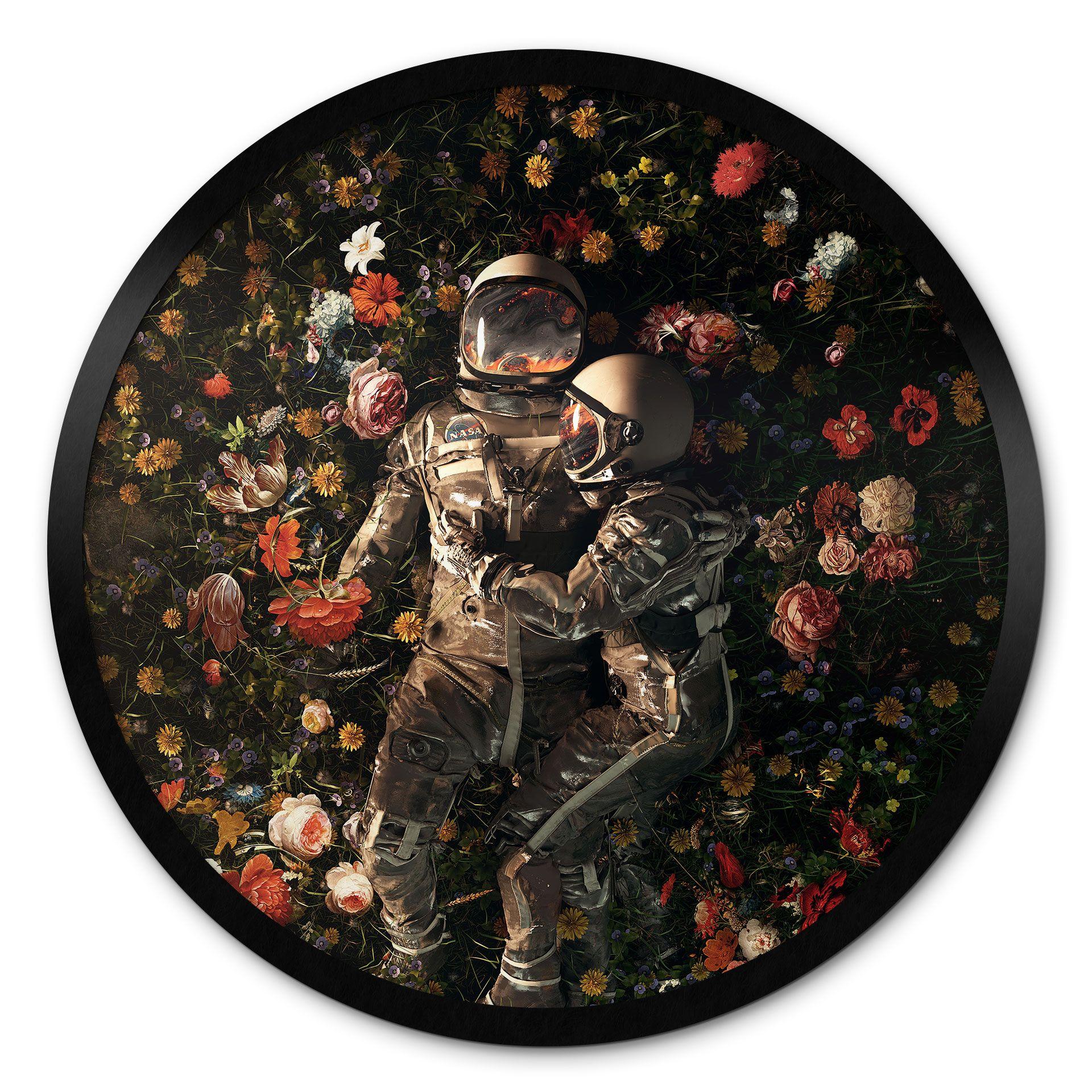 Plakat Astronauter på en blomstereng - Nicebleed