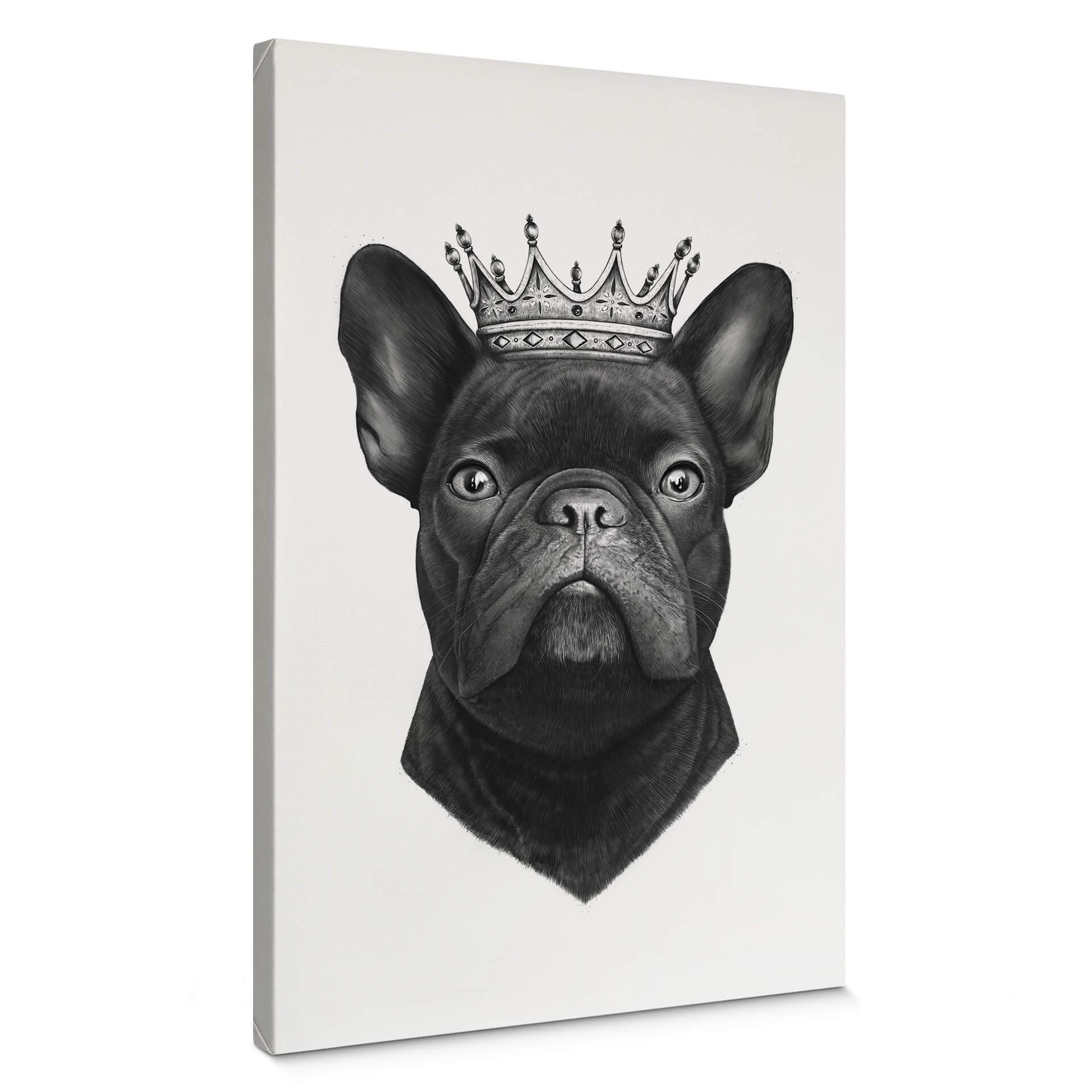 Lienzo Korenkova - Rey Bulldog Francés