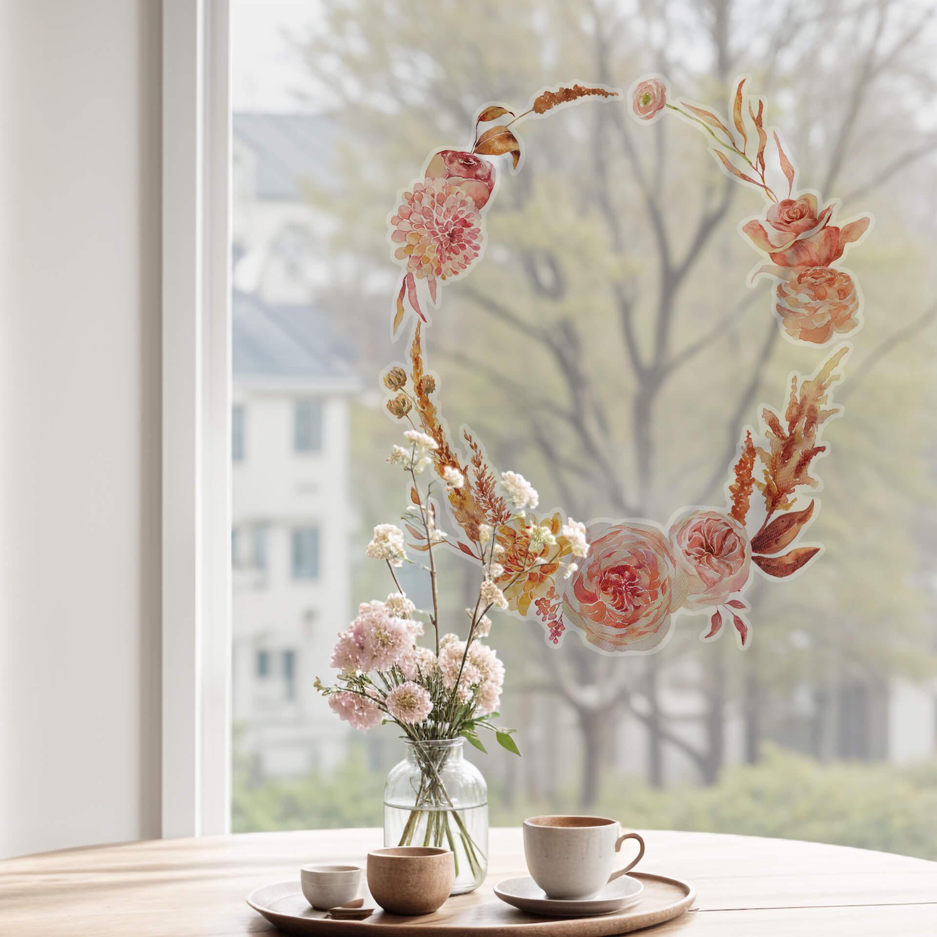 Cuadro de ventana flor de ensueño en tonos pastel