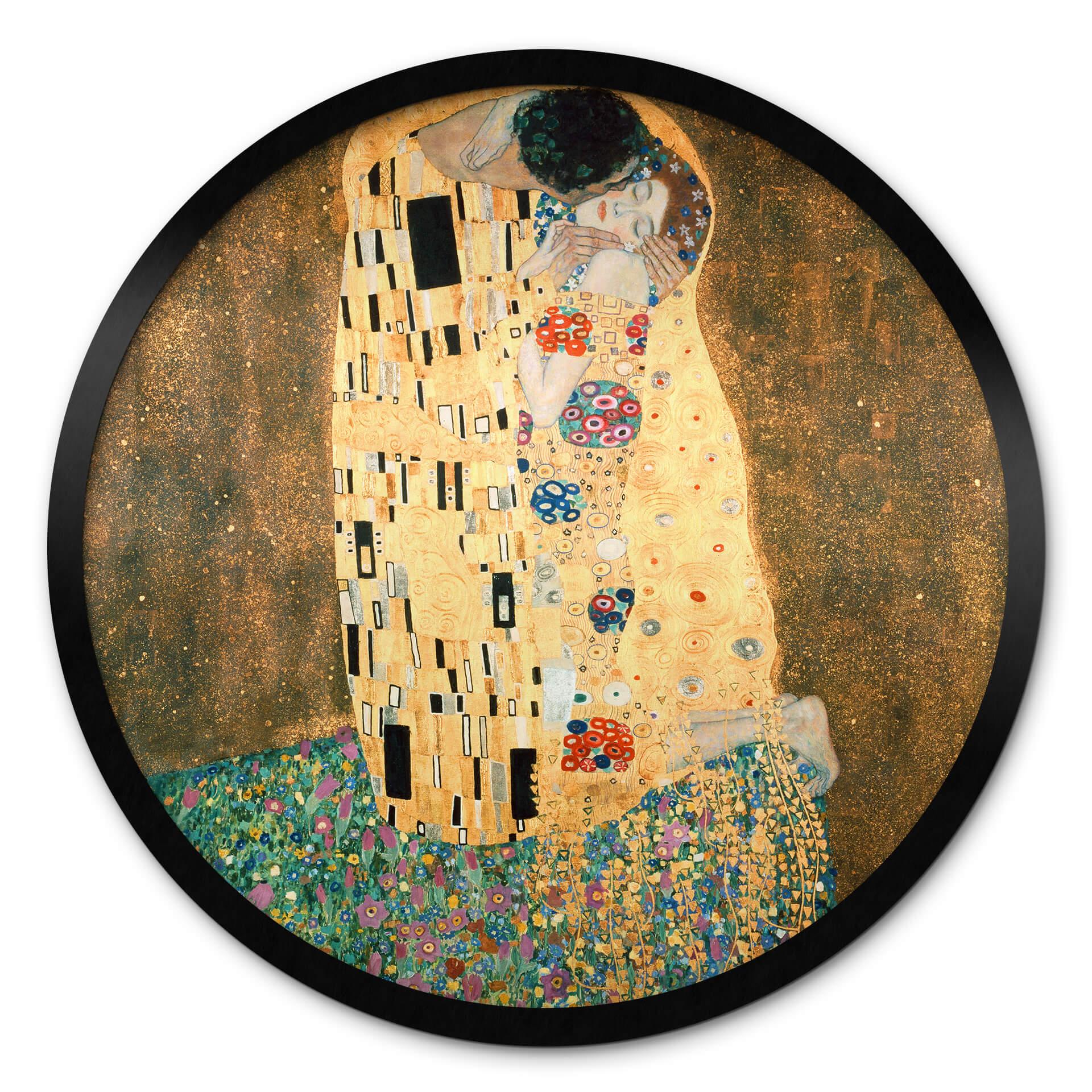 Póster Klimt - El beso - Redondo
