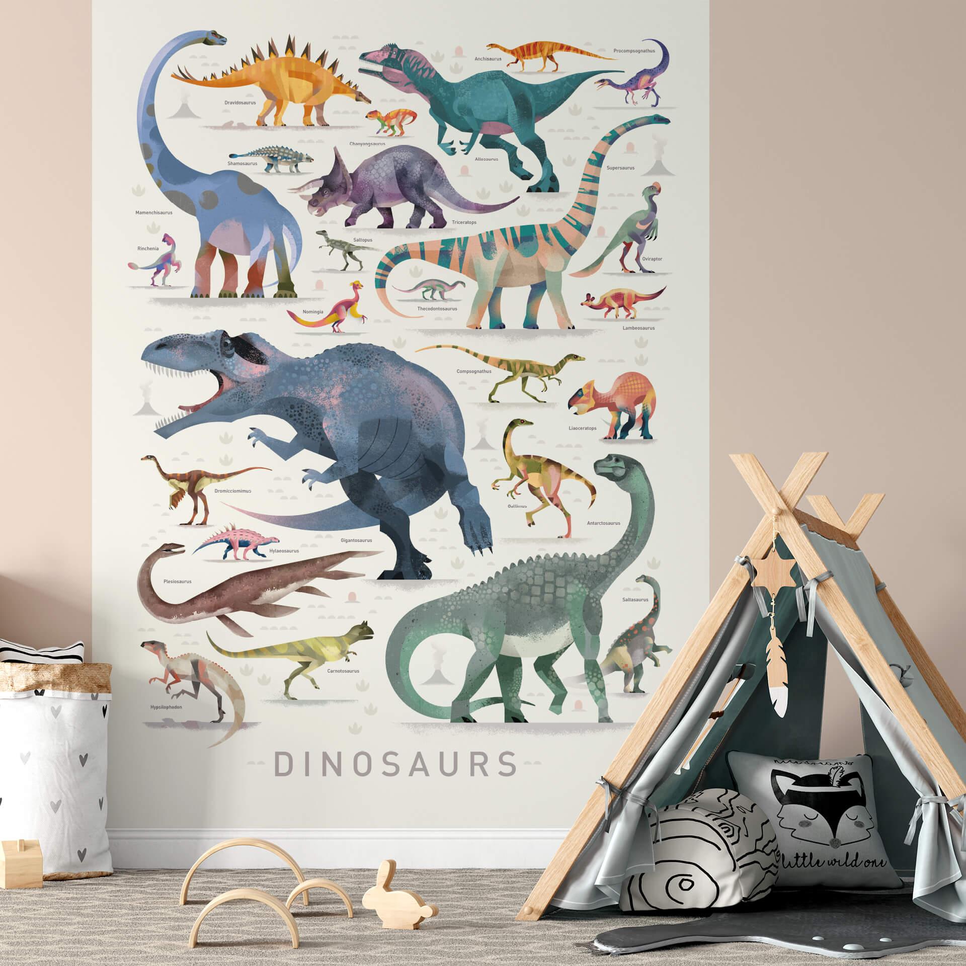 Fotomural marrón - Dinosaurios Parte 2