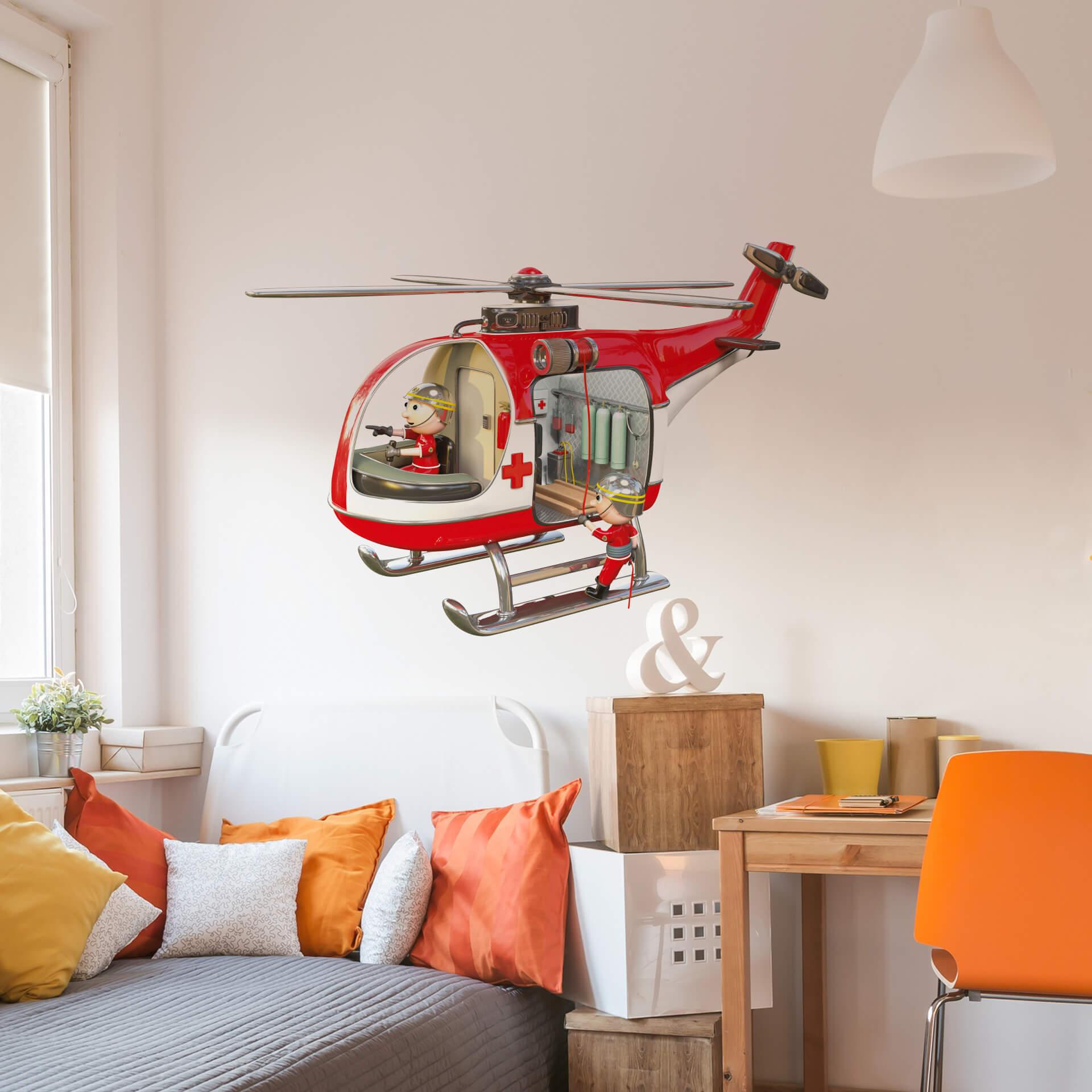 Wallsticker - Michel Agullo - Redningshelikopter