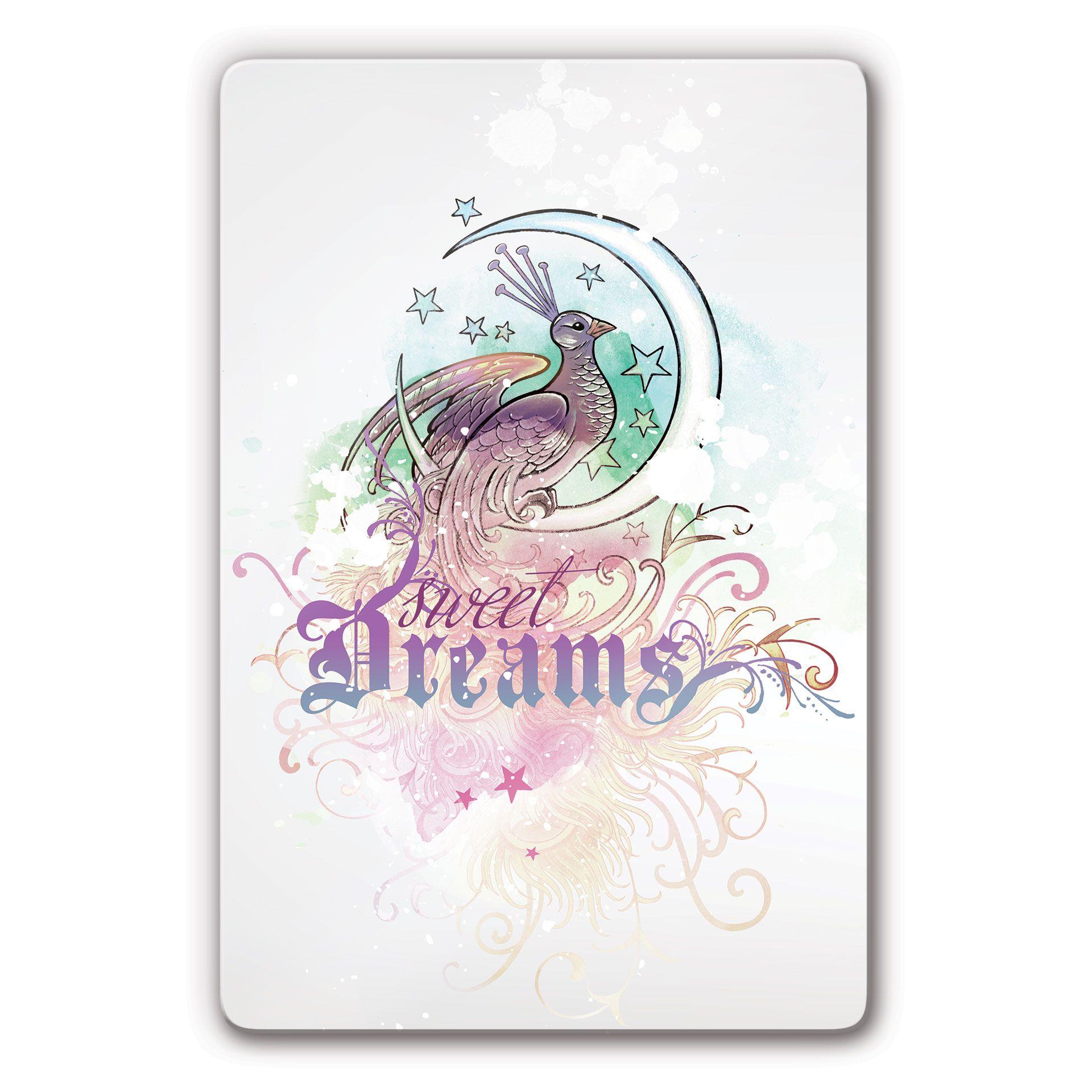 Tableau en verre - LA Ink - Paon et Sweet Dreams