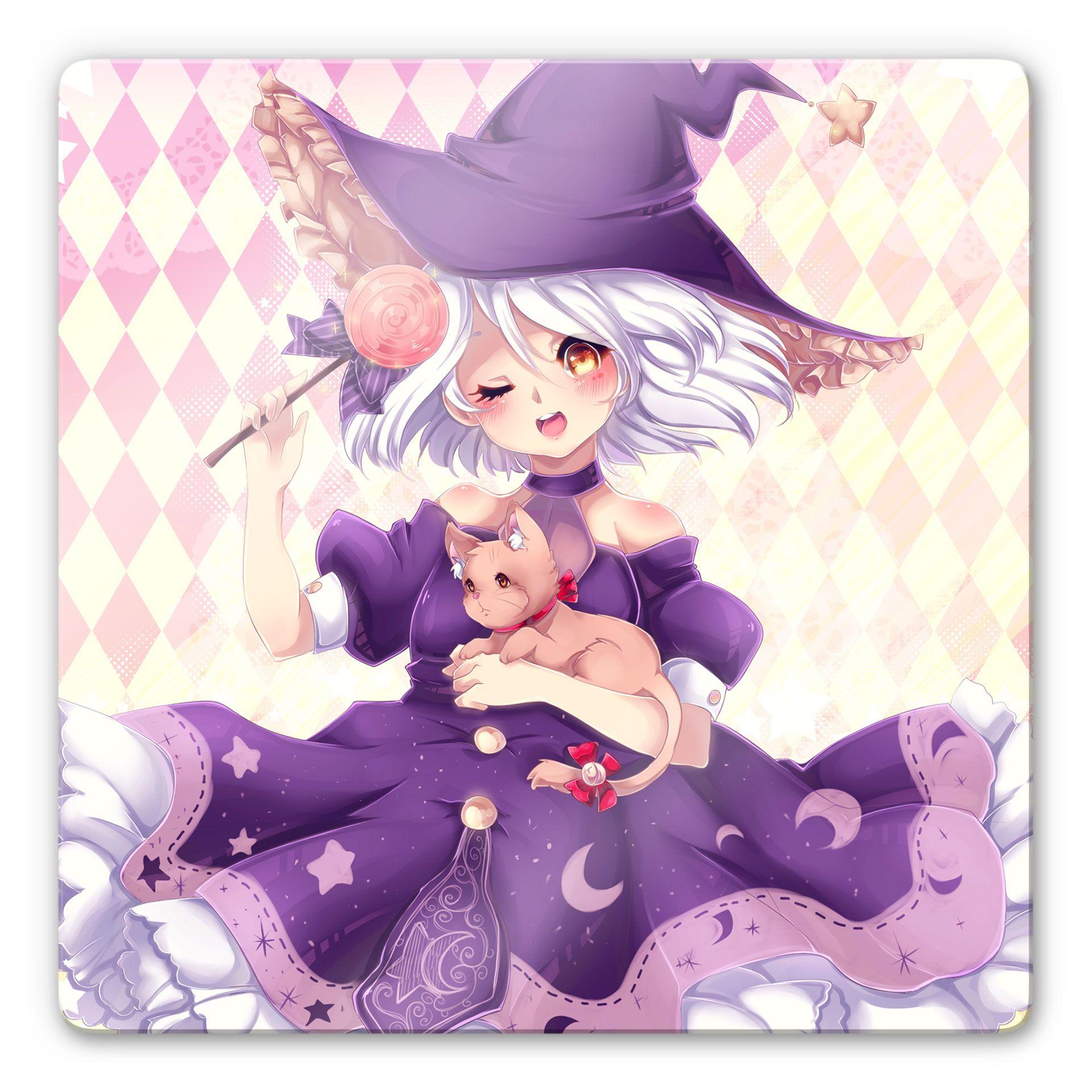 Tableau sur verre La Doll Blanche - Little Witch