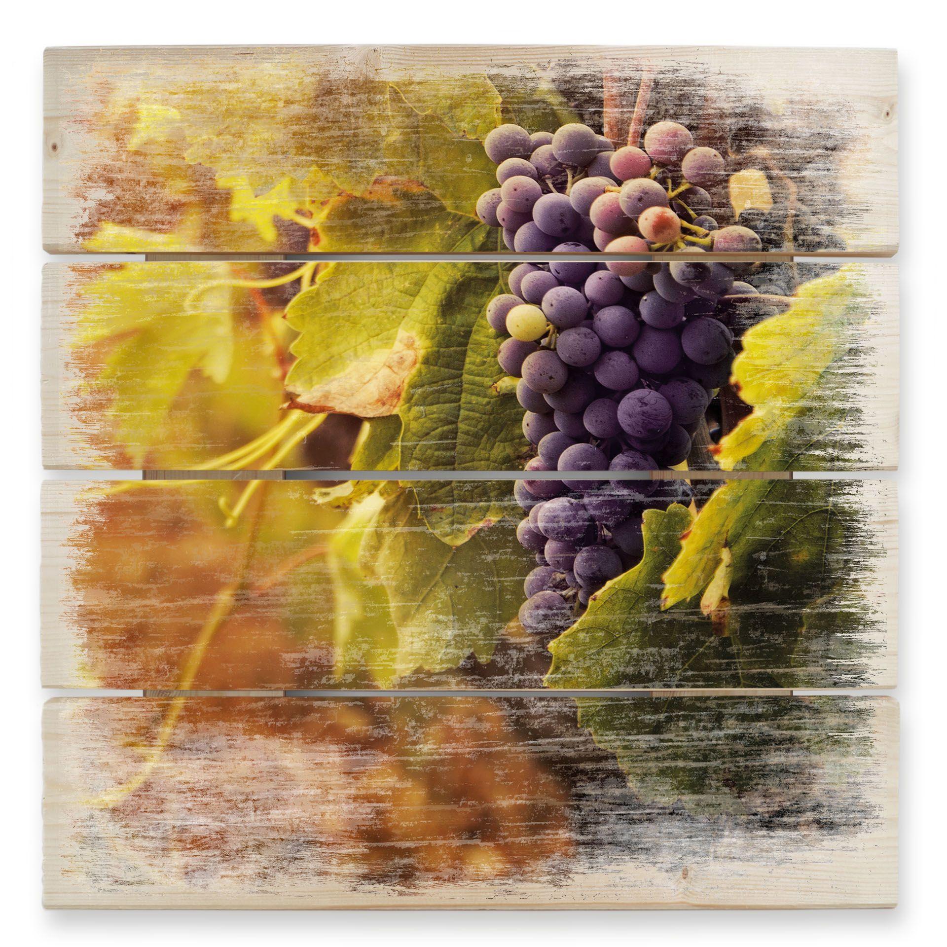 Cuadro de madera Vid toscana - 40x41,5 cm