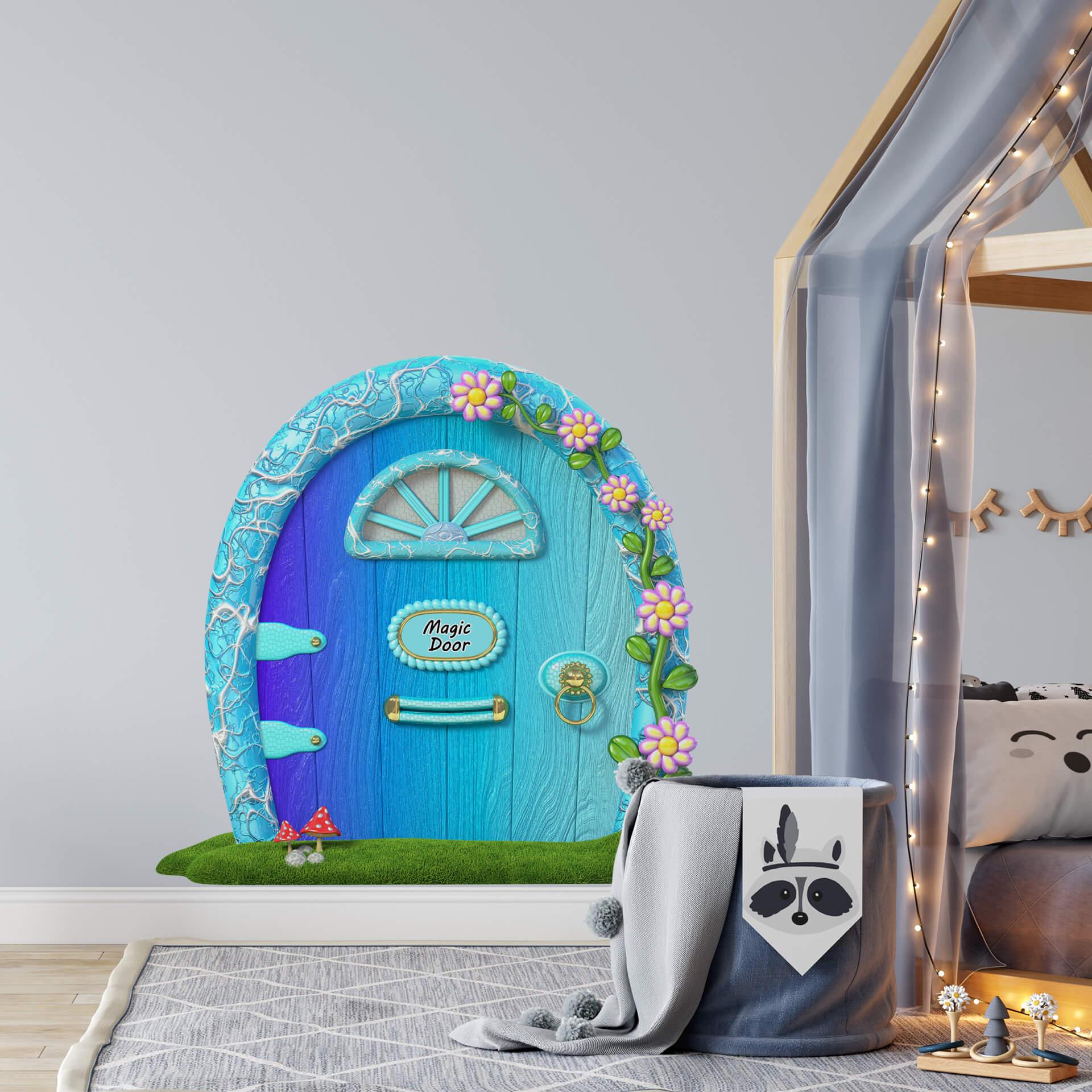 Wallsticker - Agullo - Magisk dør - Blå