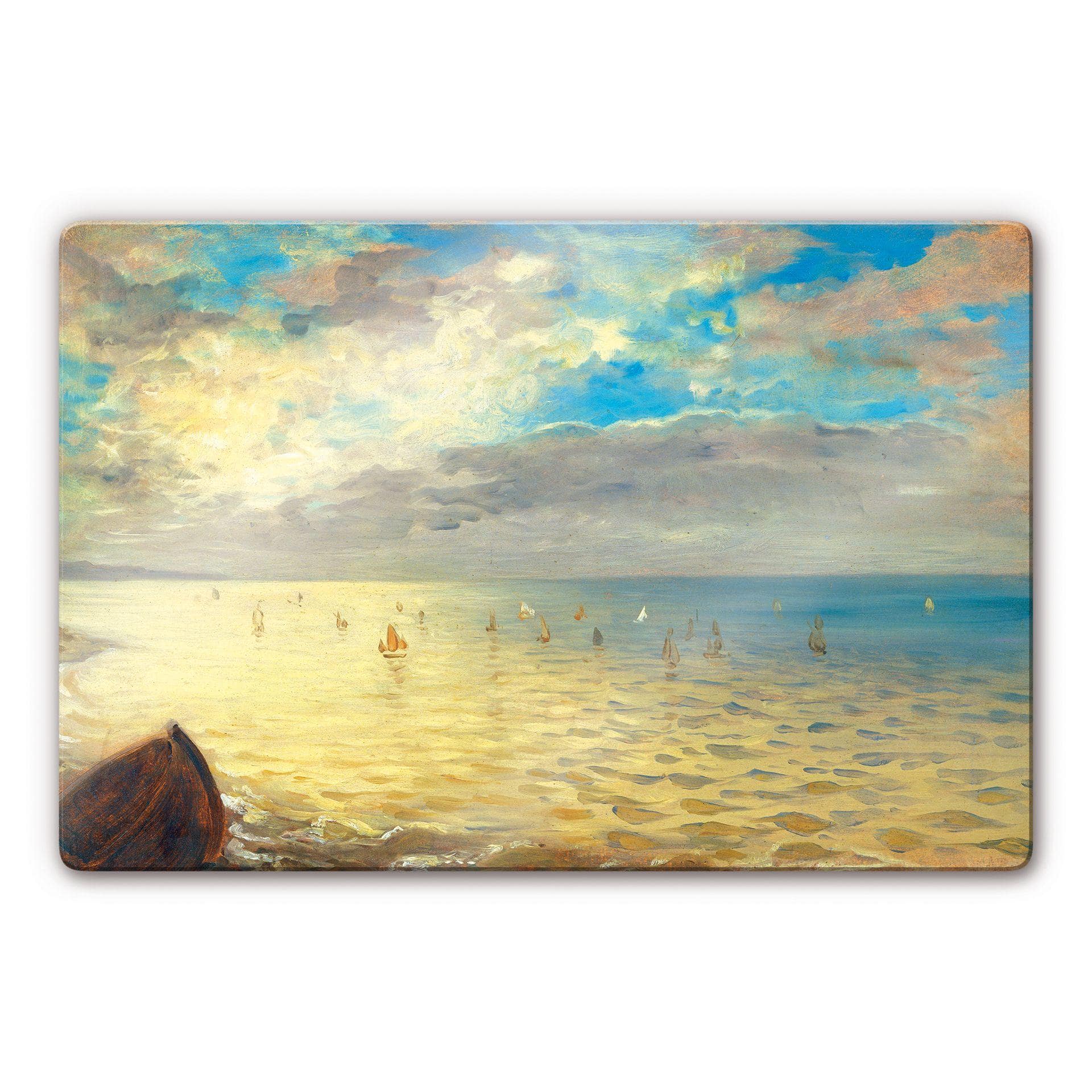 Tableau en verre - Delacroix - Vue sur la mer des hauteurs de Dieppe