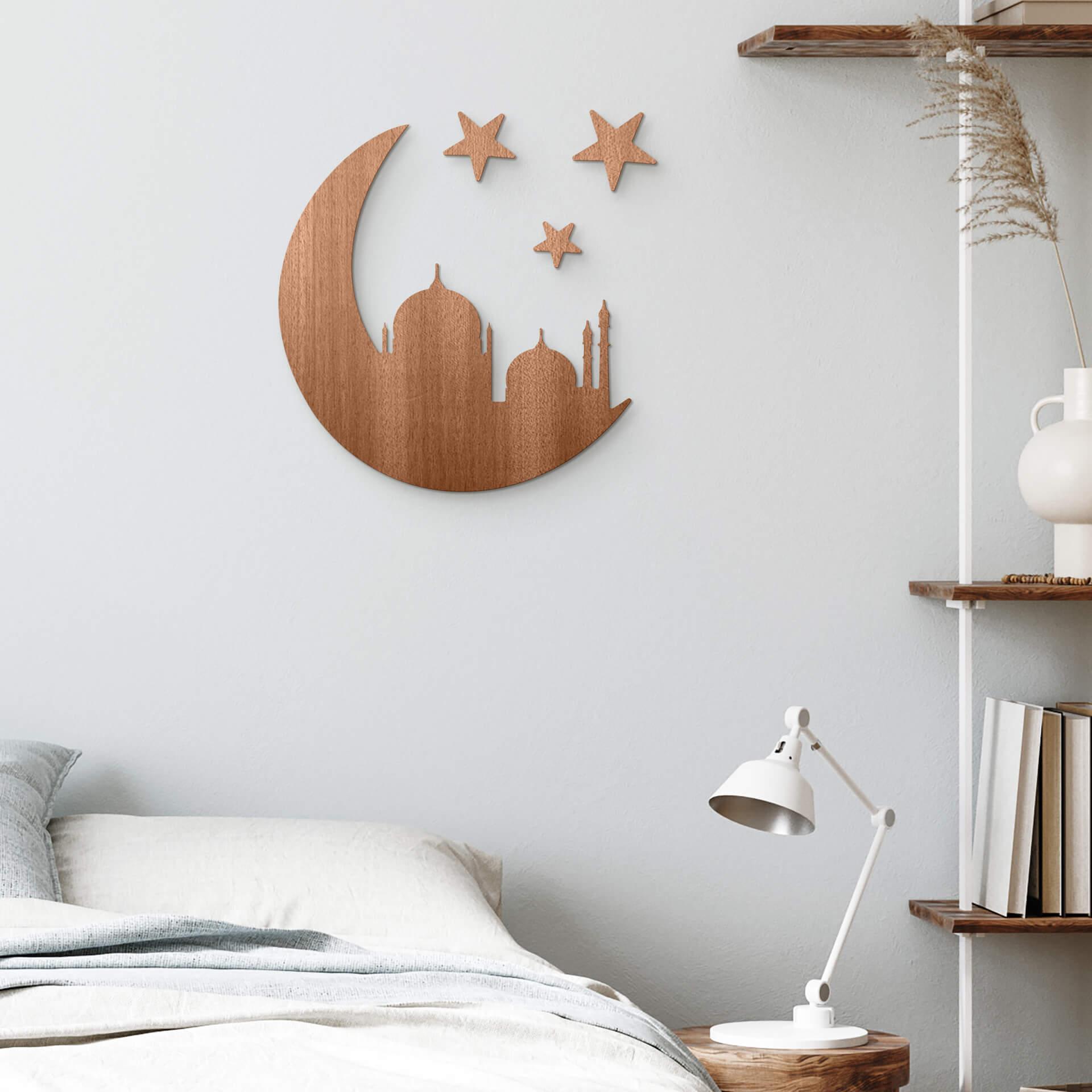 Décoration en bois placage acajou -Ramadam - Nuit arabe