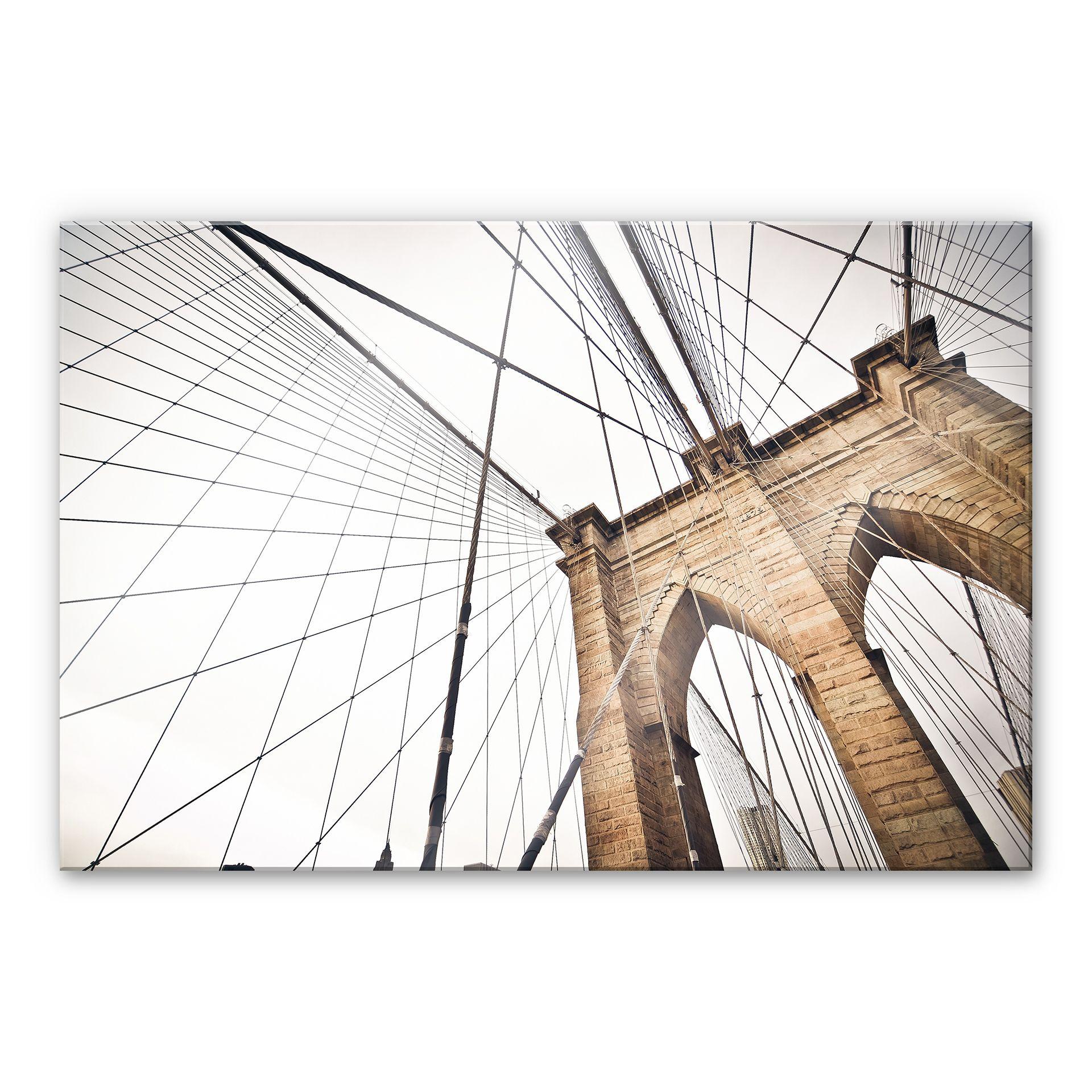 Tableau en verre acrylique - Brooklyn Bridge - Perspective 02