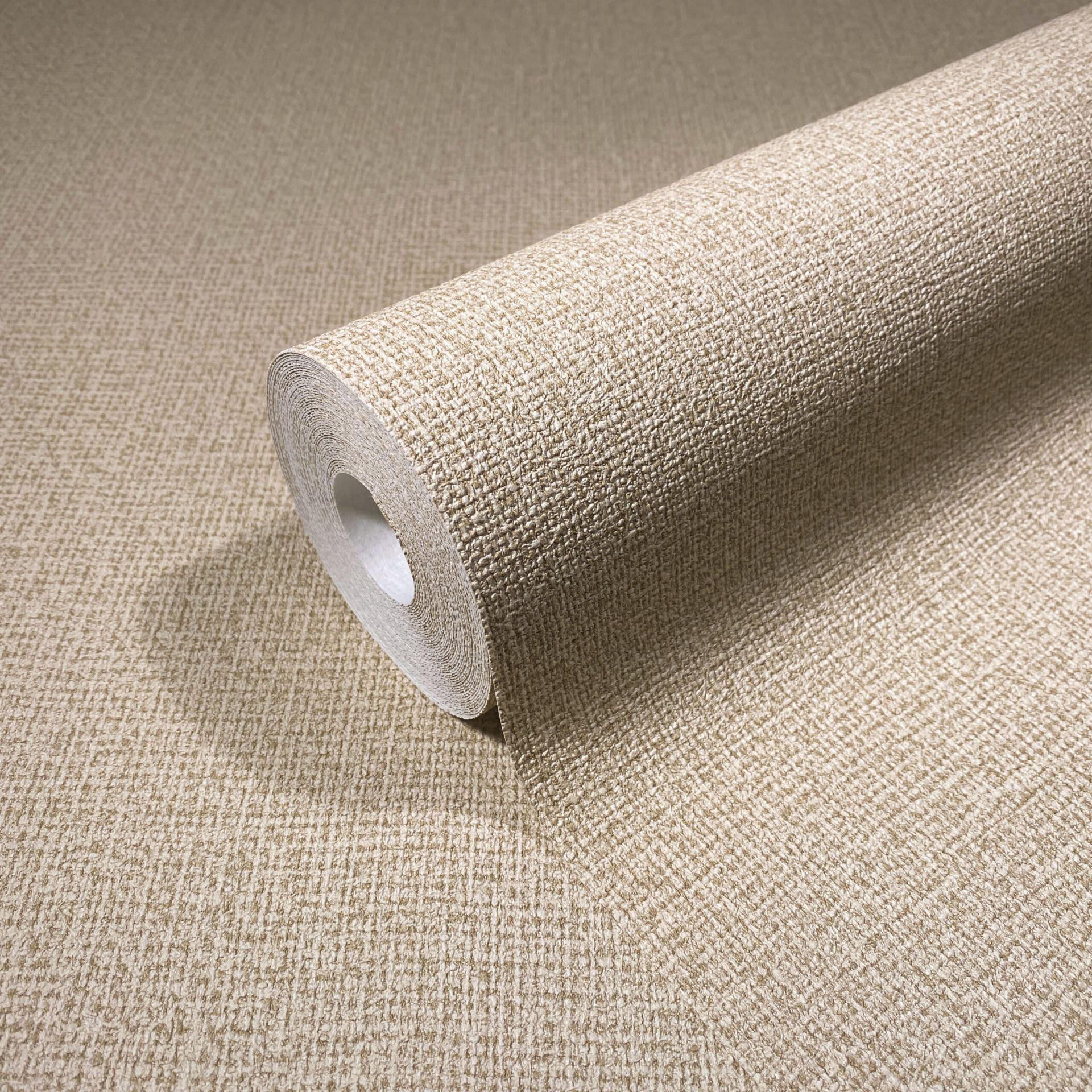 Non-woven Tekstil Tapet ensfarvet beige Tekstur 
