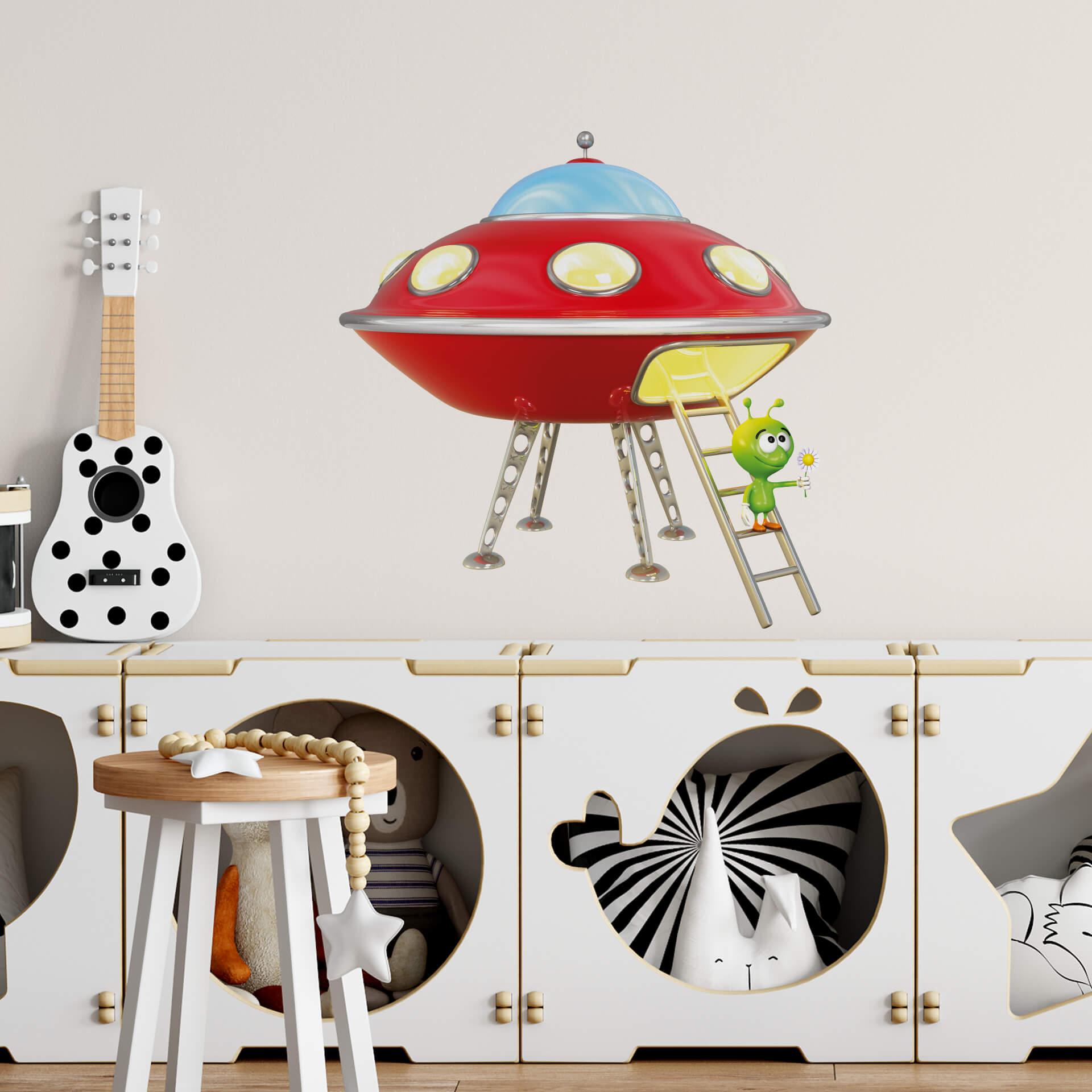 Wallsticker - Michel Agullo - Venligt rumvæsen