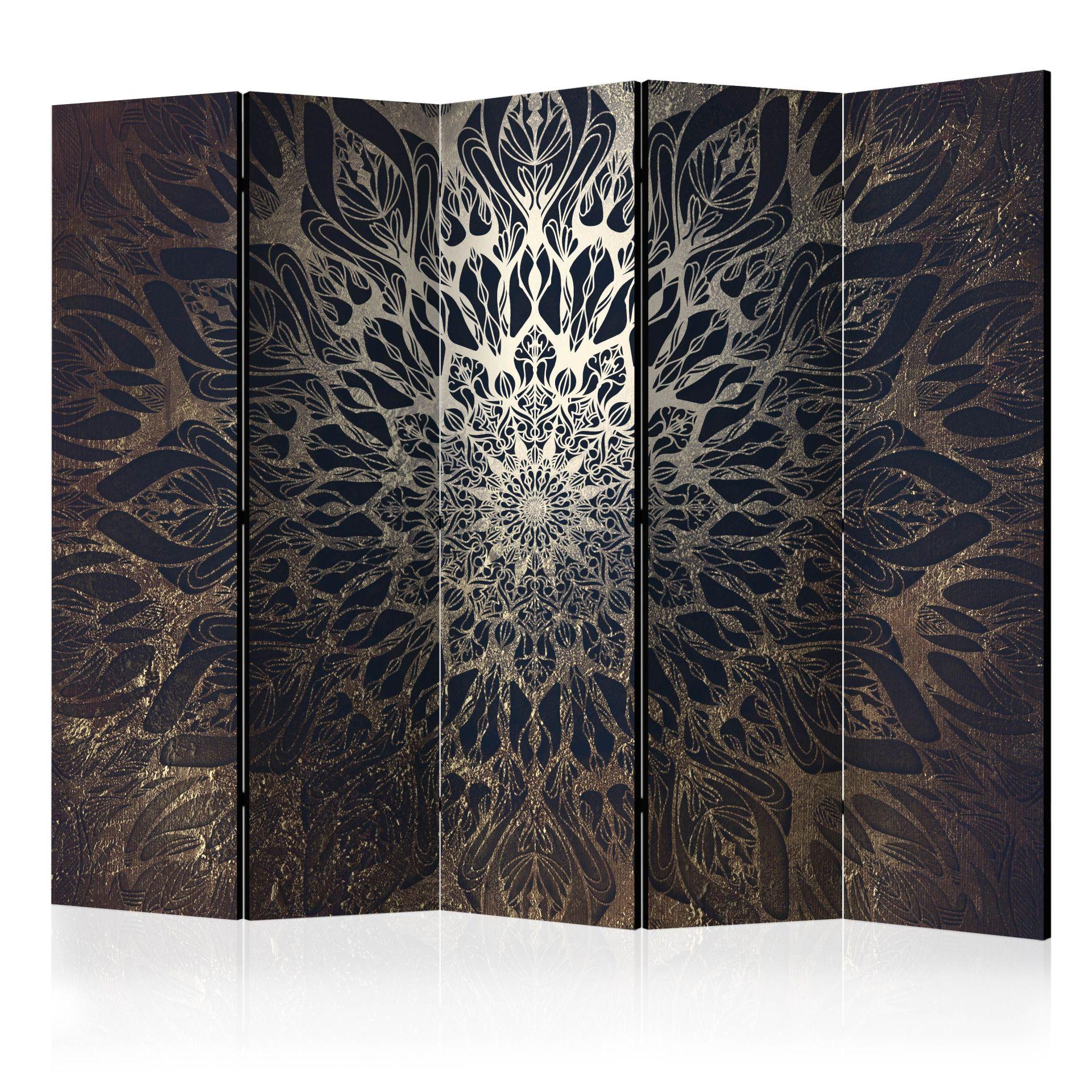 Rumdeler - Edderkoppespind (brun), 5-delt - 225x172 cm