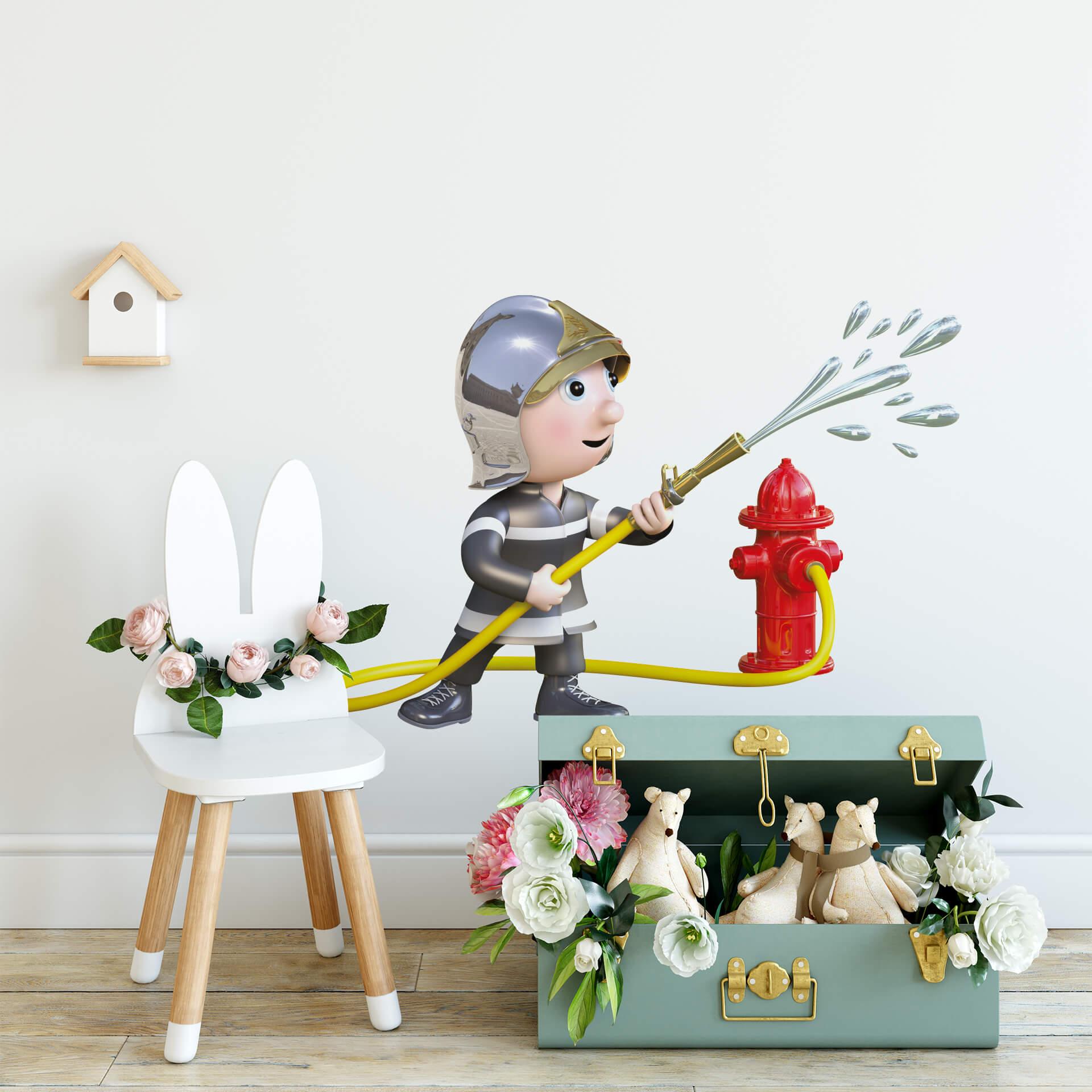 Wallsticker - Michel Agullo - Lille brandmand