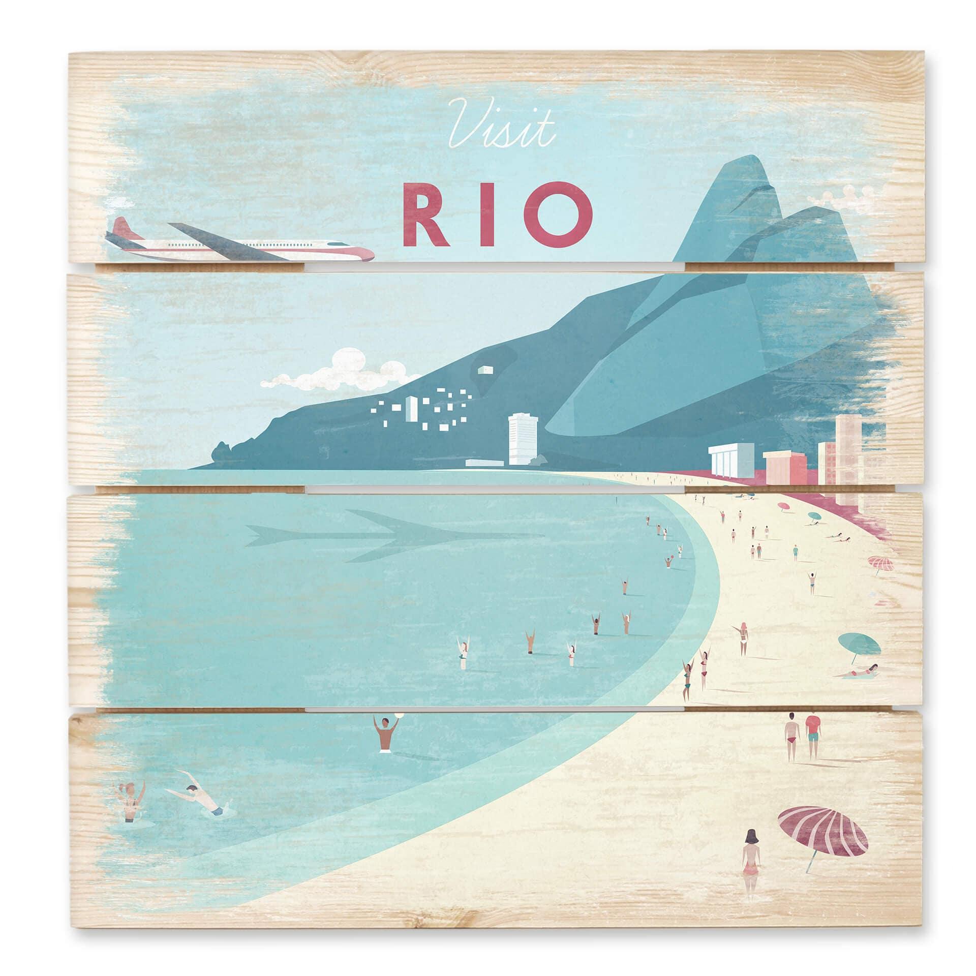 Cuadro de madera Rivers - Rio de Janeiro - 40x41,5 cm