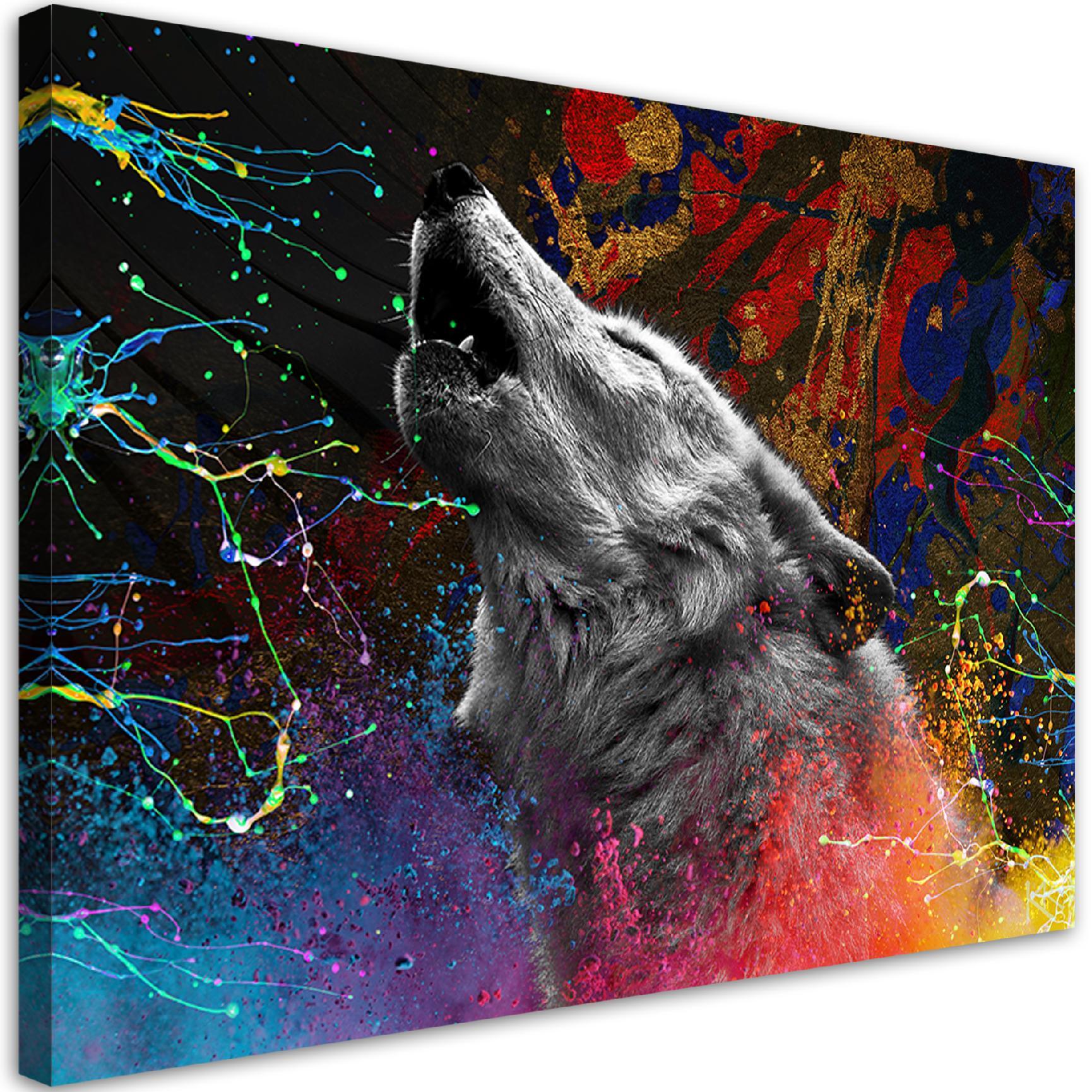Canvasbillede, ulv dyr natur
