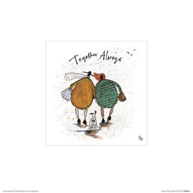 Plakat Sam Toft - Together Always kunsttryk, Sam Toft (30 x 30 cm)