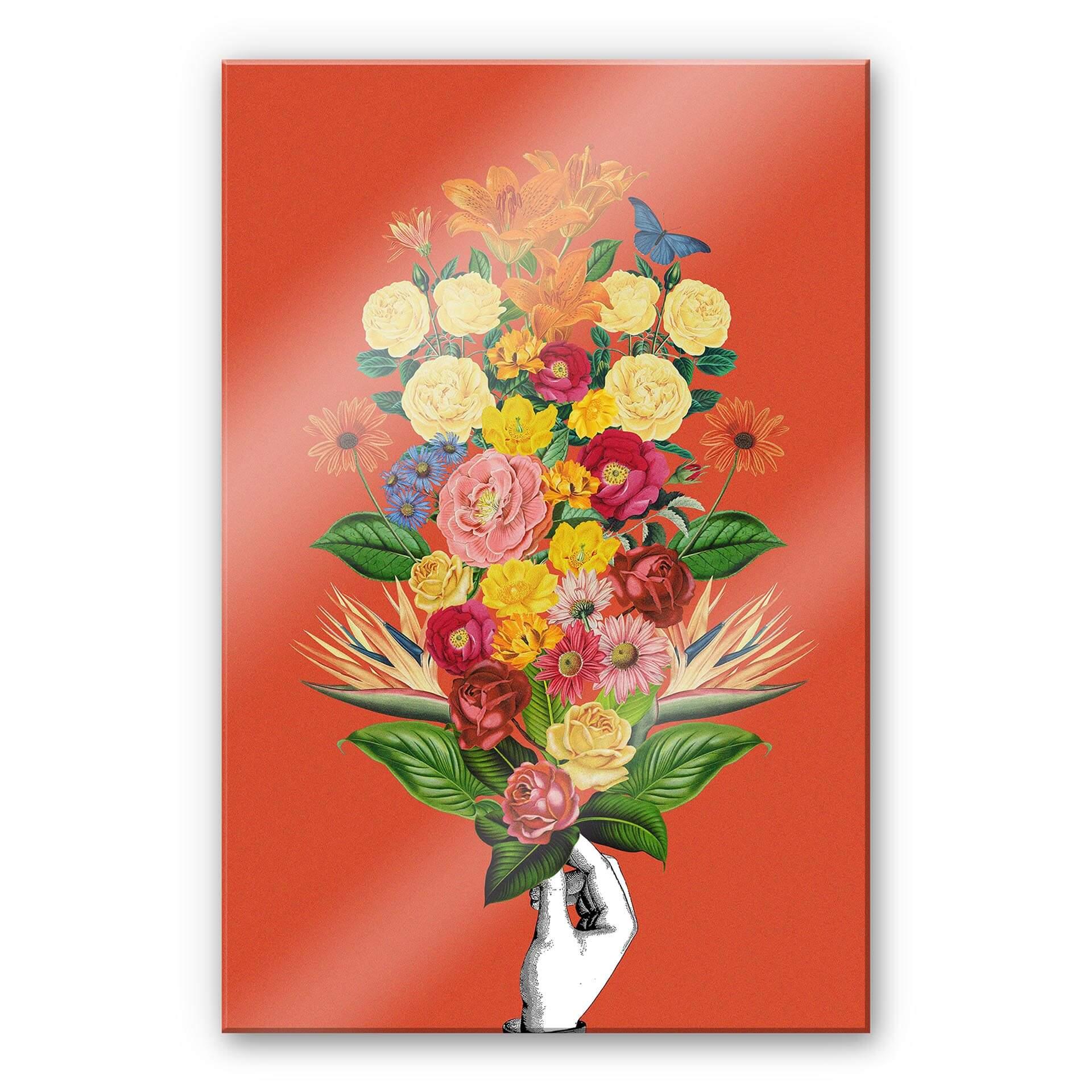 Akrylbillede Frida Floral Studio - Botanisk rød