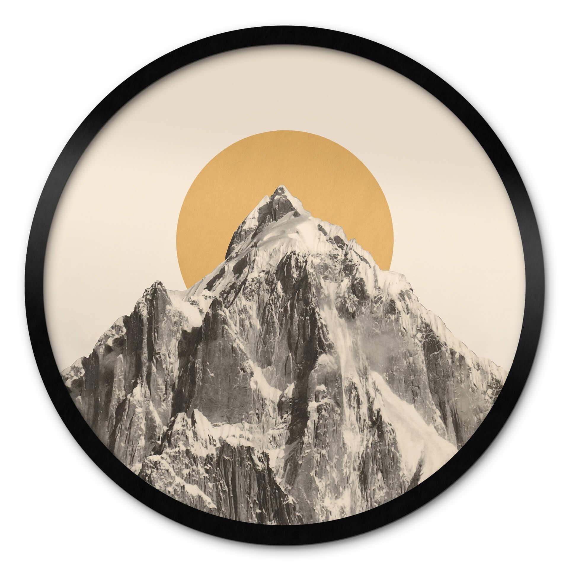 Póster Sol detrás de montaña - Bodart - Redondo