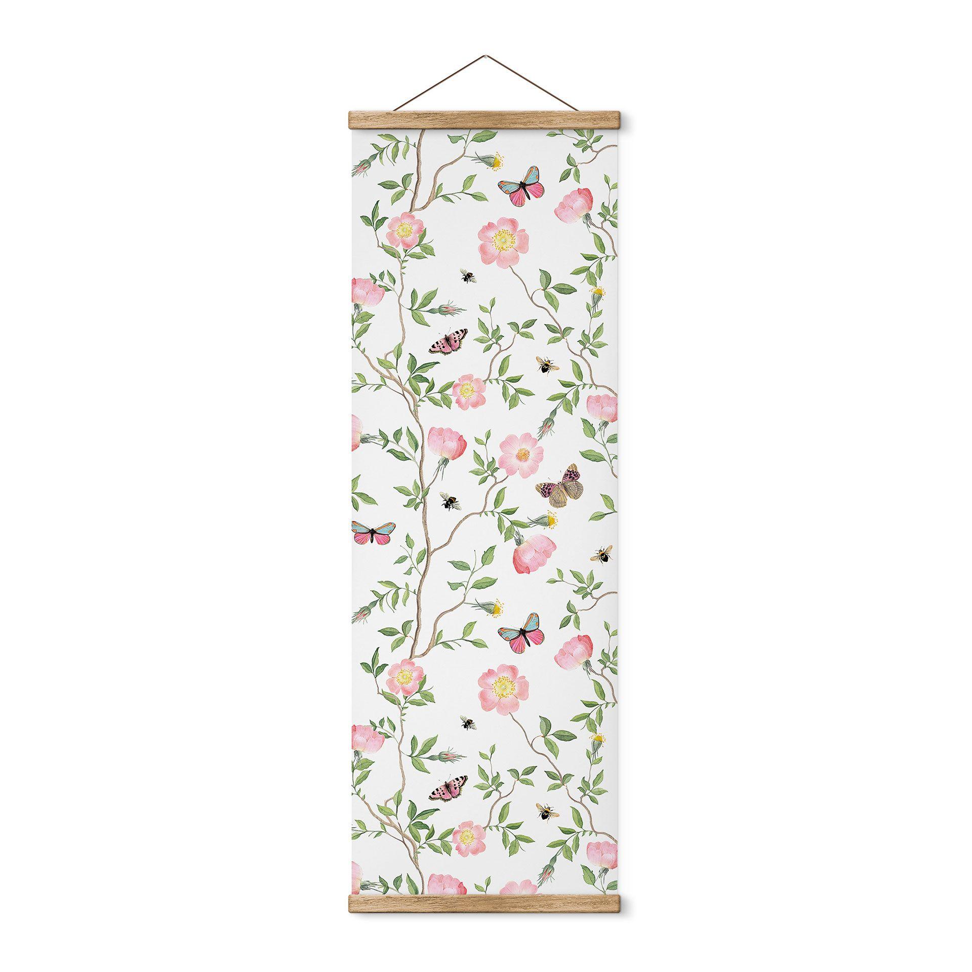Póster de tela Rosas de Navidad rosas en primavera - UN Designs - Panorama