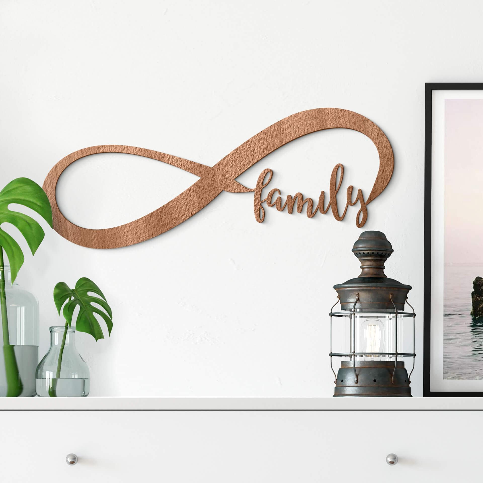 Arte en madera - Familia Infinita - Caoba