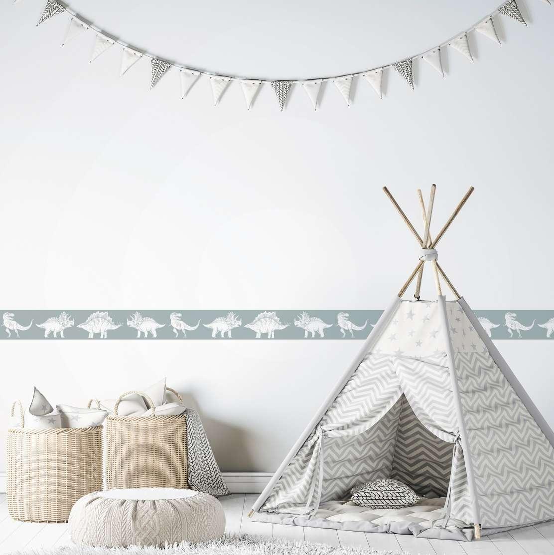 Børnetapet, non-woven tapet Kids Walls grå, hvid