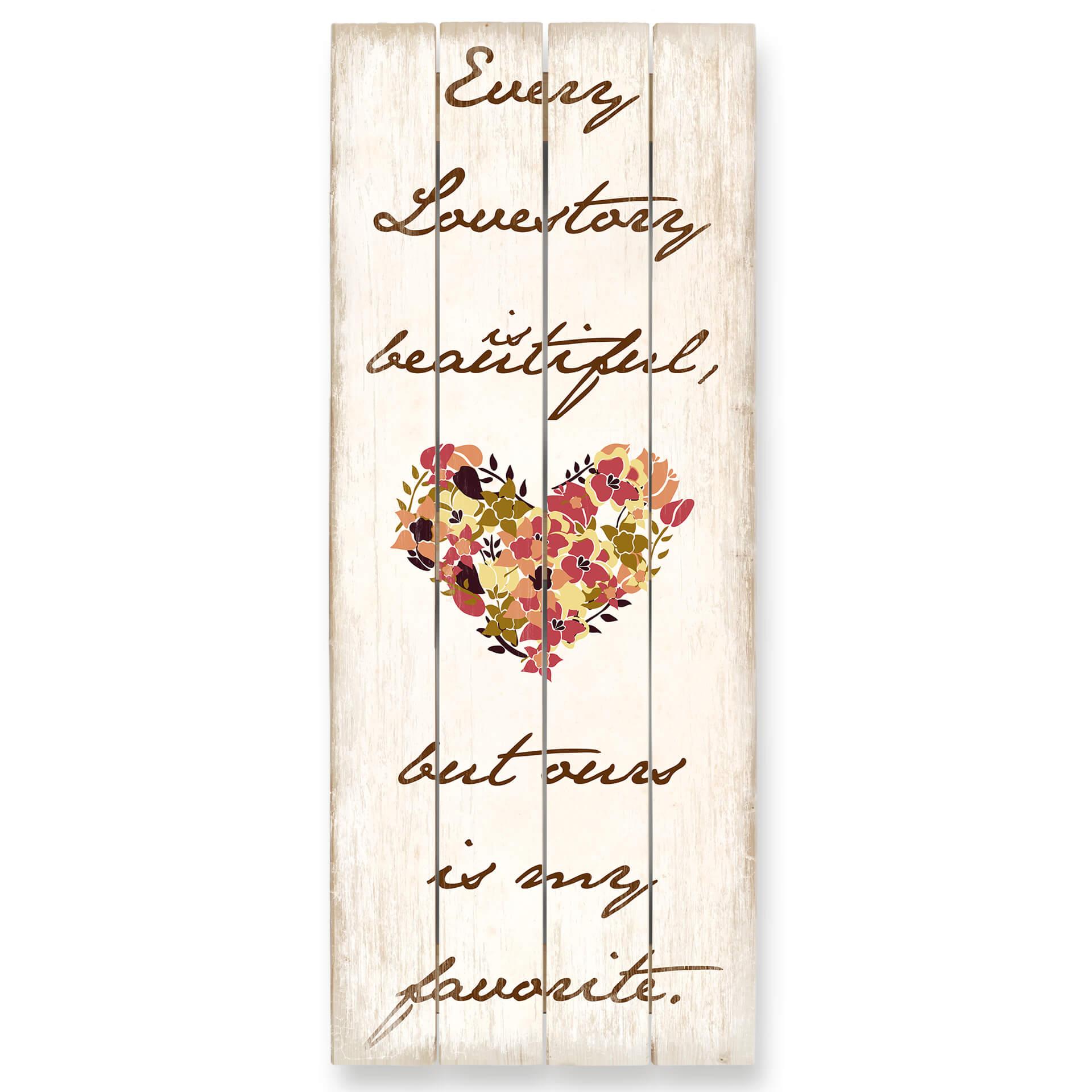 Houten Wanddecoratie Every Love Story is Beautiful