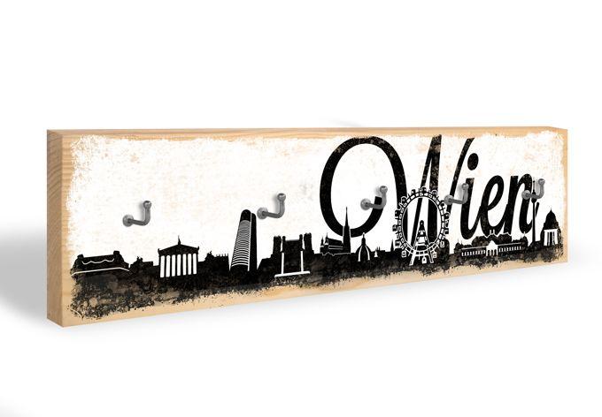 Sleutelbord Wenen Skyline + 5 Haken