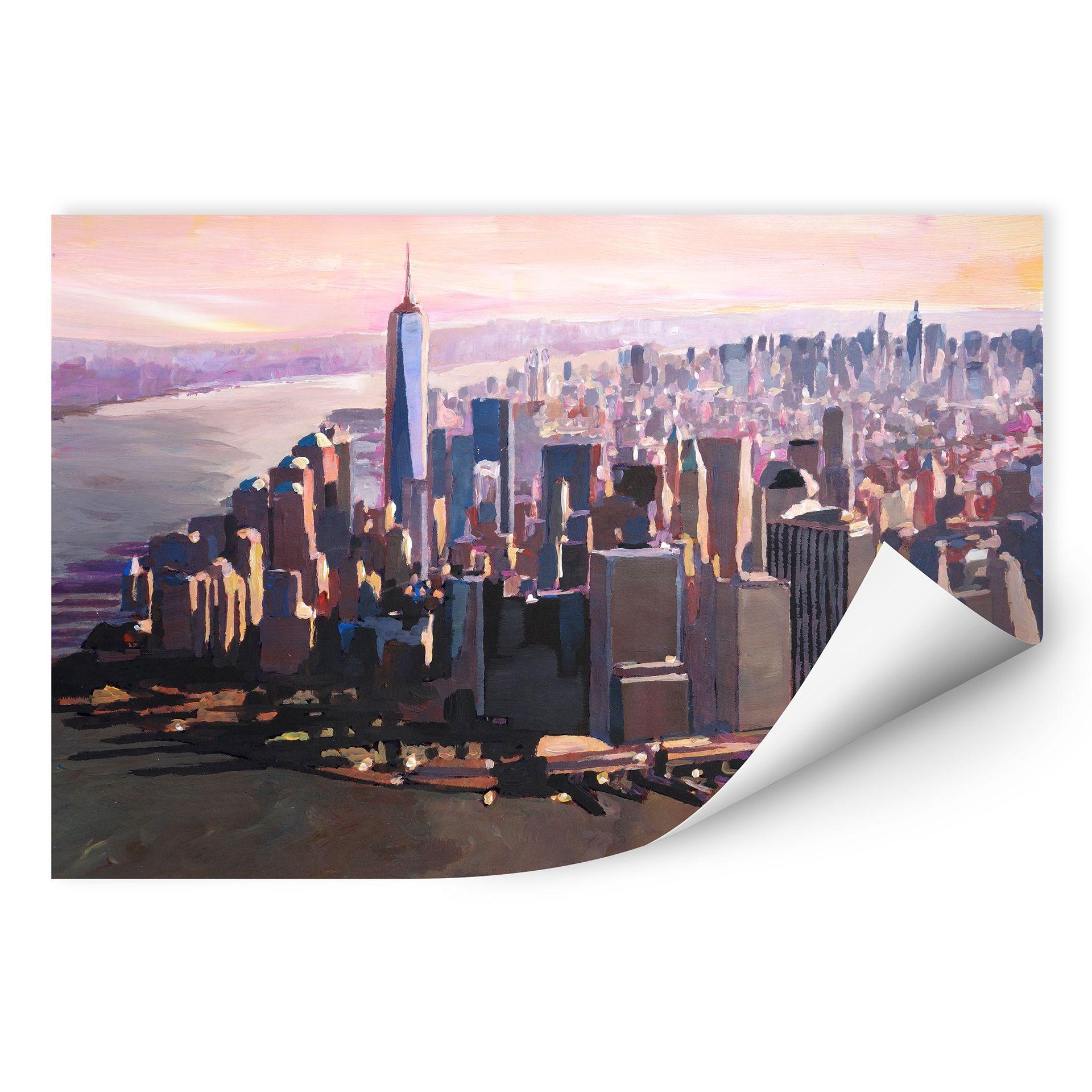 Zelfklevende Poster - Bleichner - Manhattan Freedom