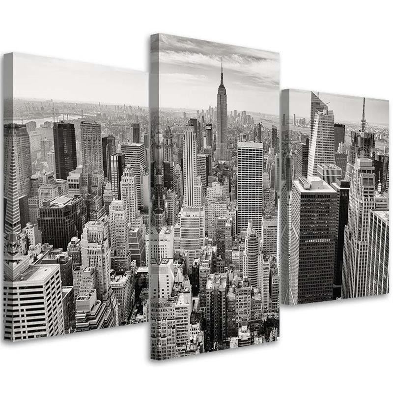 3 stykke lærredstryk, New York Manhattan City