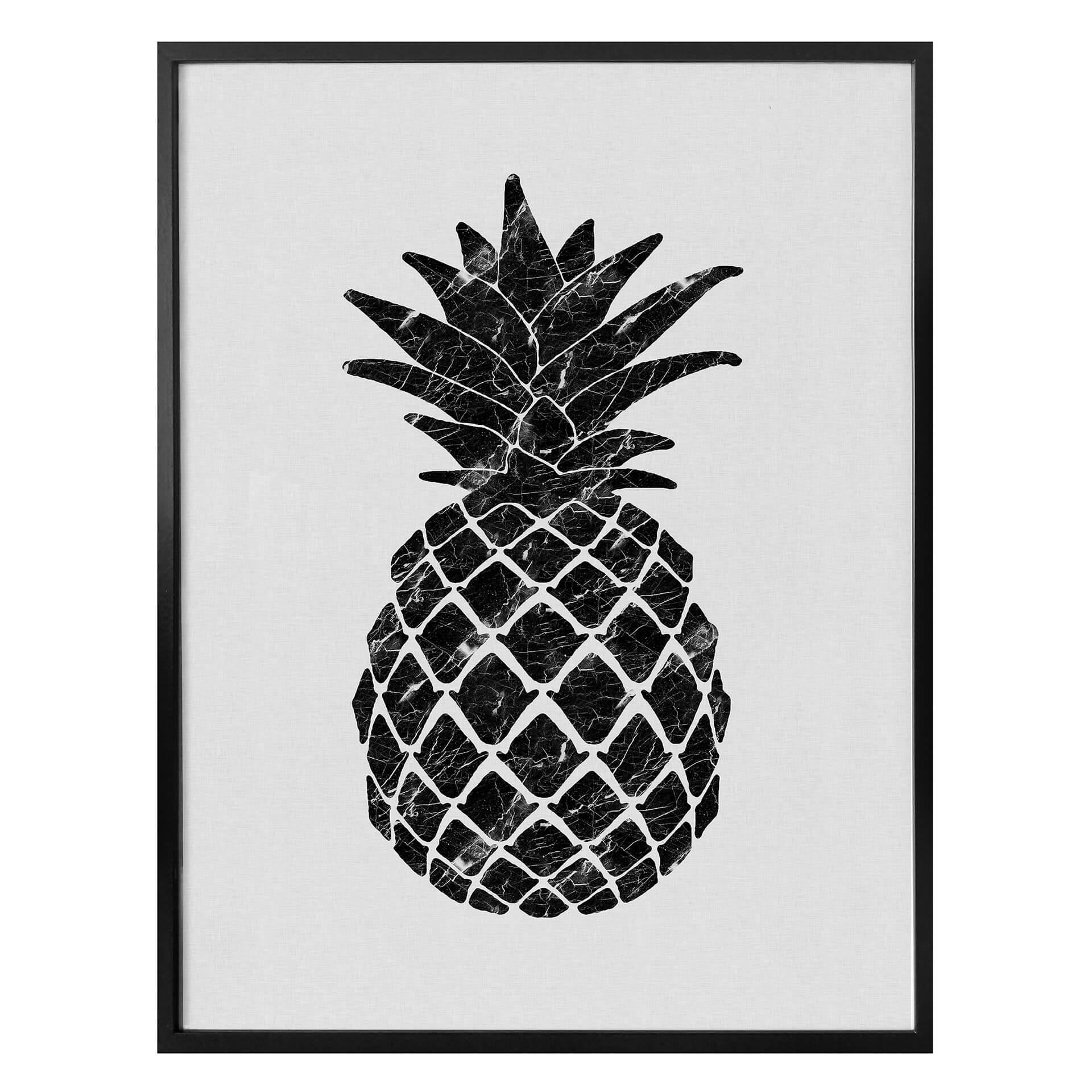 Plakat - Ananas i marmor