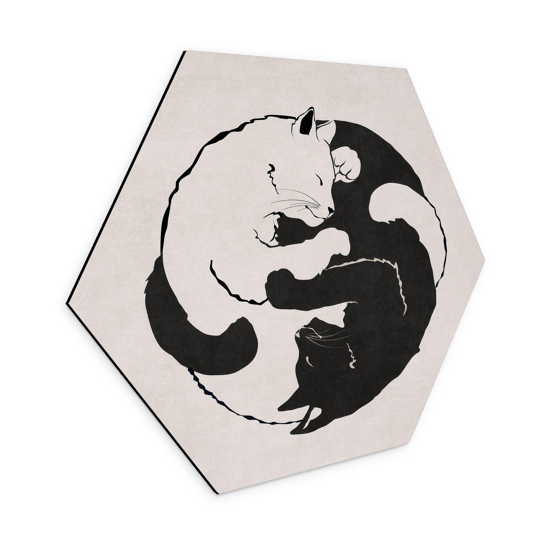 Hexagon Dibond Katte Ying & Yang - Tunaboylu