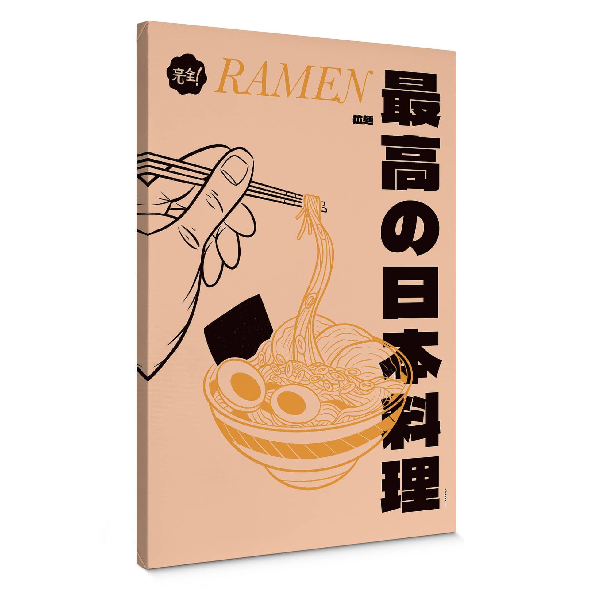 Lienzo Vintage Ramen - Sopa de fideos japonesa - Gomes