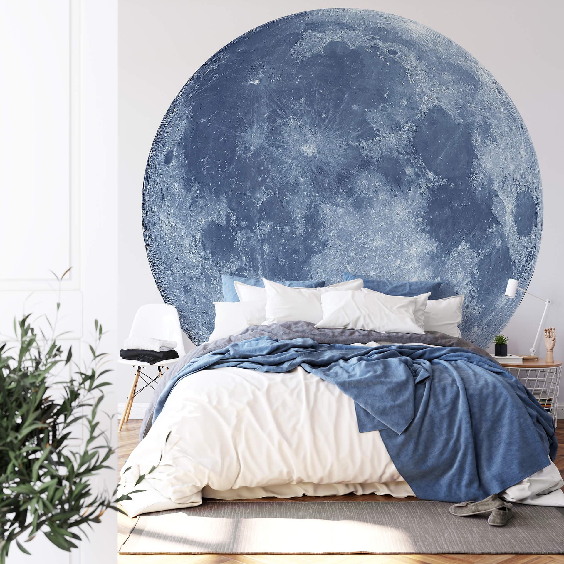 Luna Completa - fotomural redondo - Papel pintado autoadhesivo/no tejido
