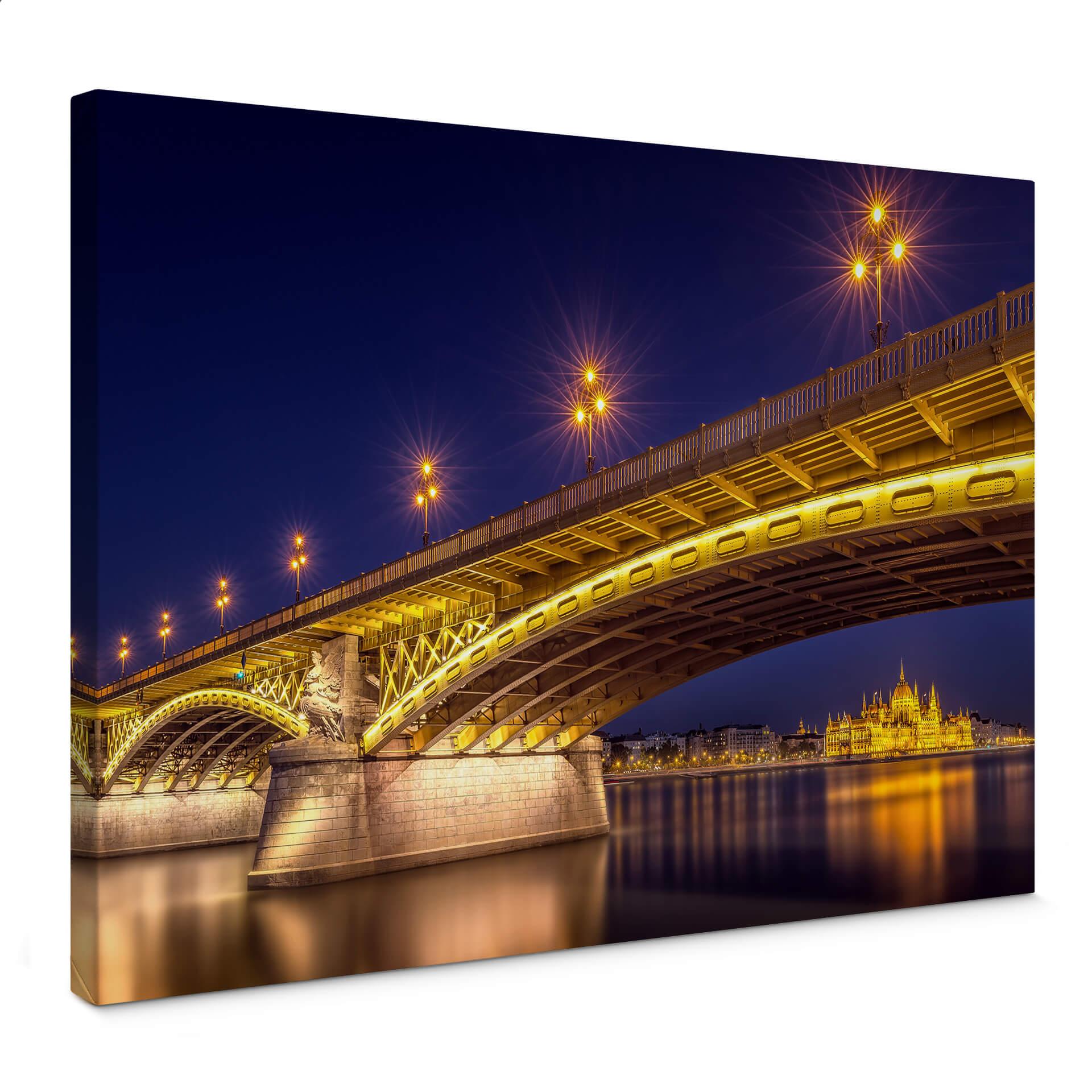 Canvasbillede - Mørkeberg - Budapest at Night