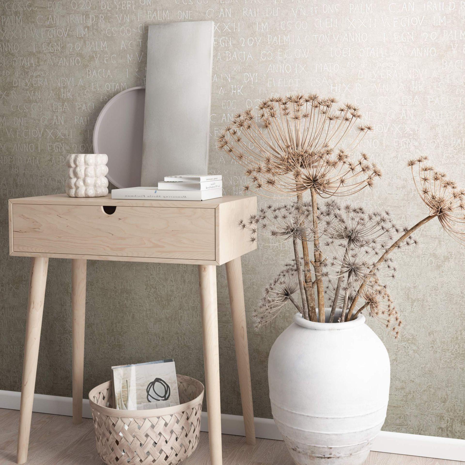 Grafisk tapet, non-woven Novamur Jackie beige
