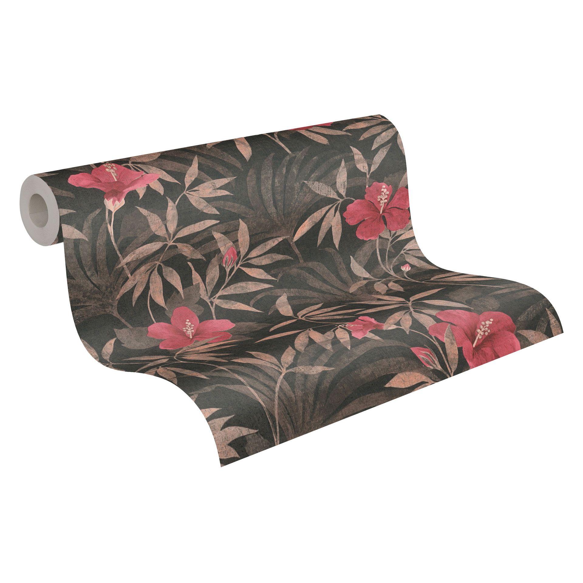 A.S. Création Cuba - Papier peint intissé fleuris, brun