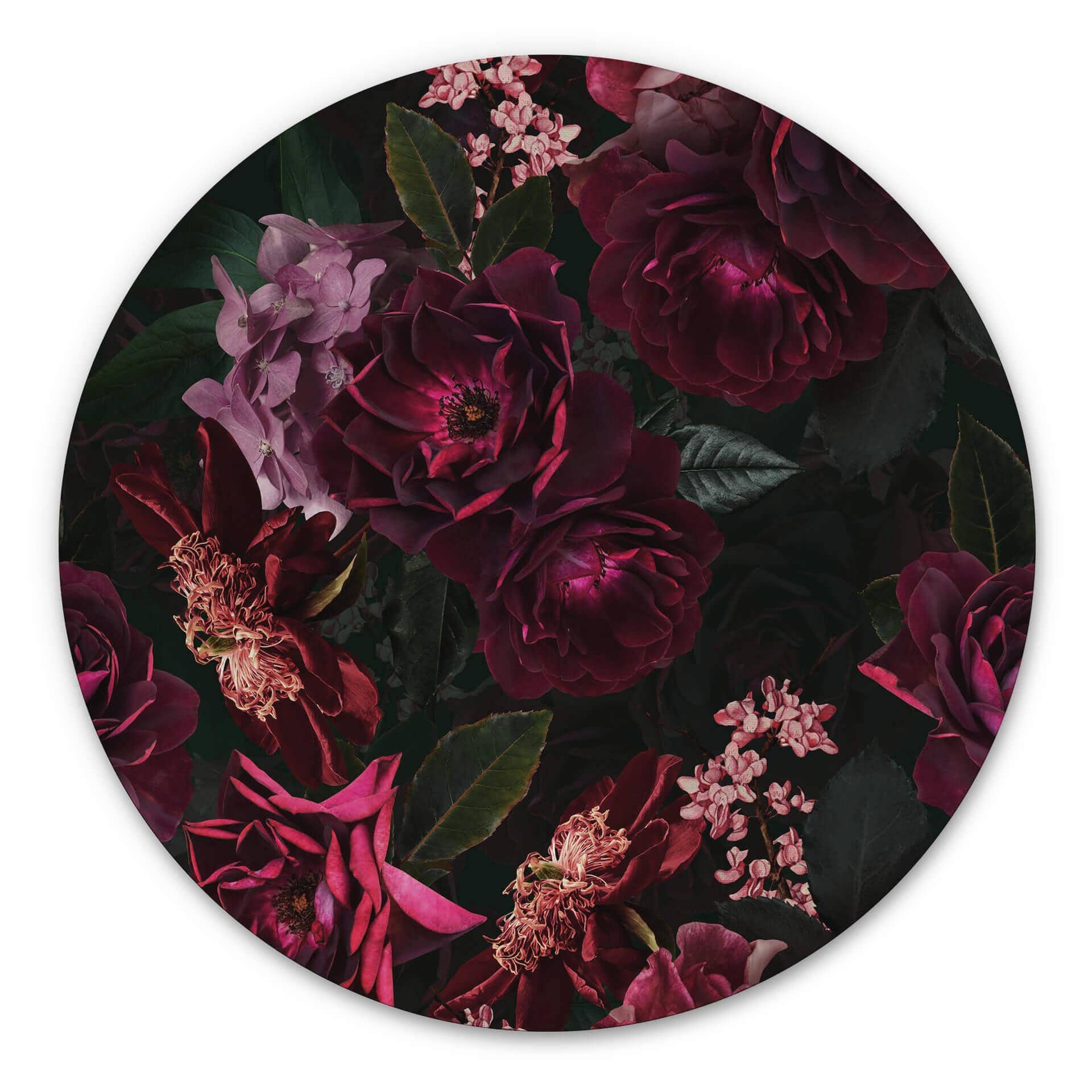 Tableau sur Alu-Dibond UN Designs - Fleur de Paris - Rond
