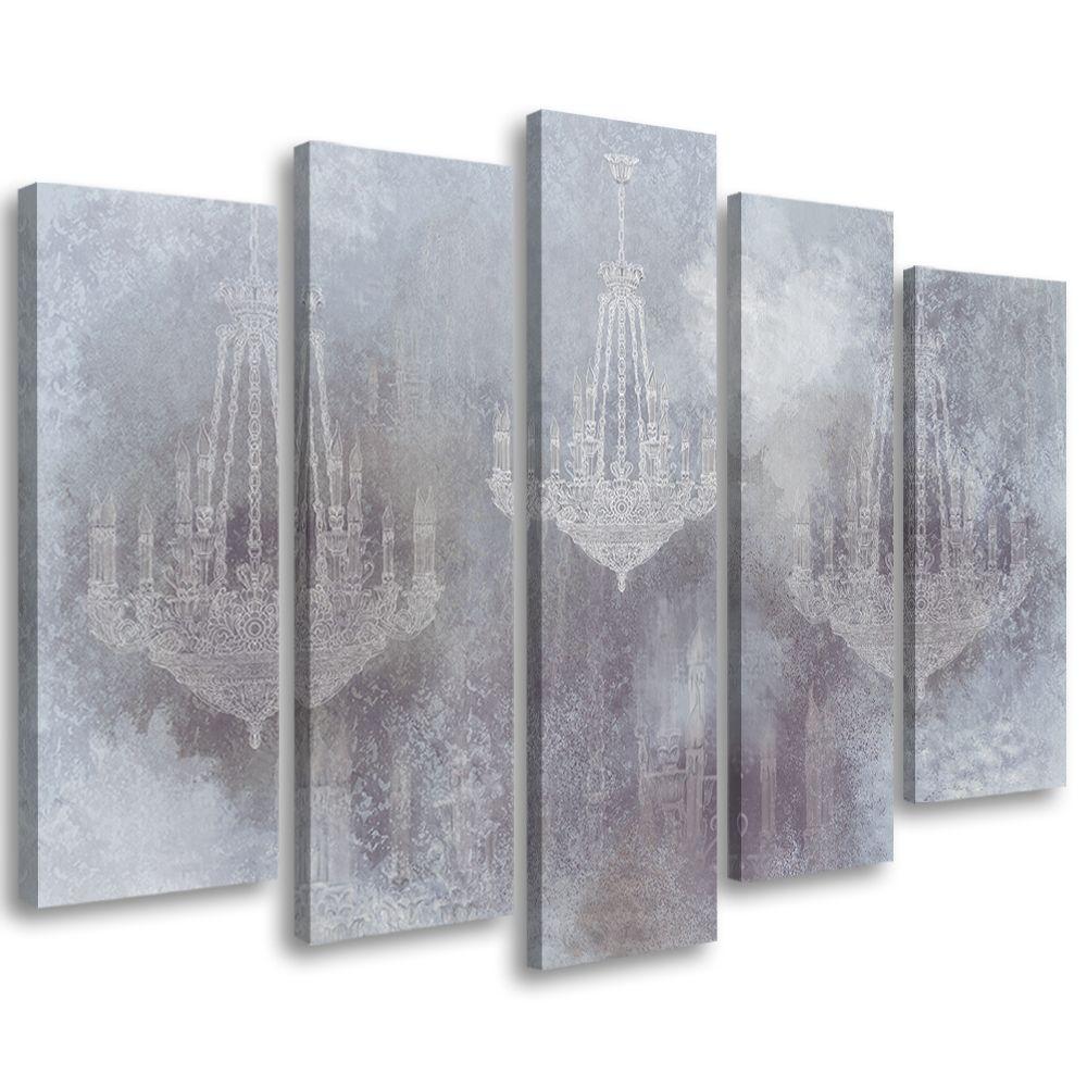 Canvas print 5 dele, lysekrone