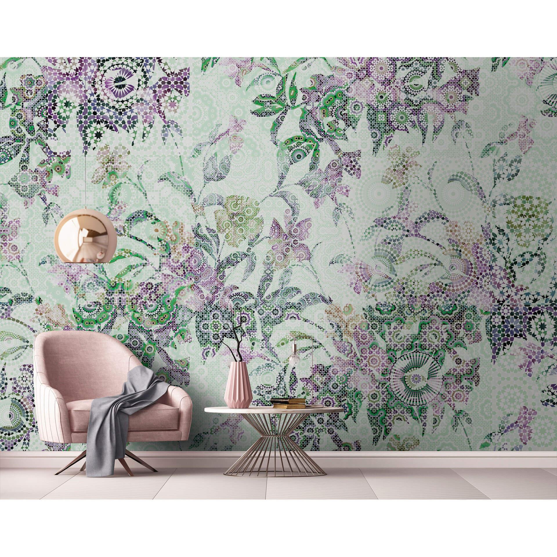 Livingwalls Fototapet Walls by Patel Mosaic Leaves 2