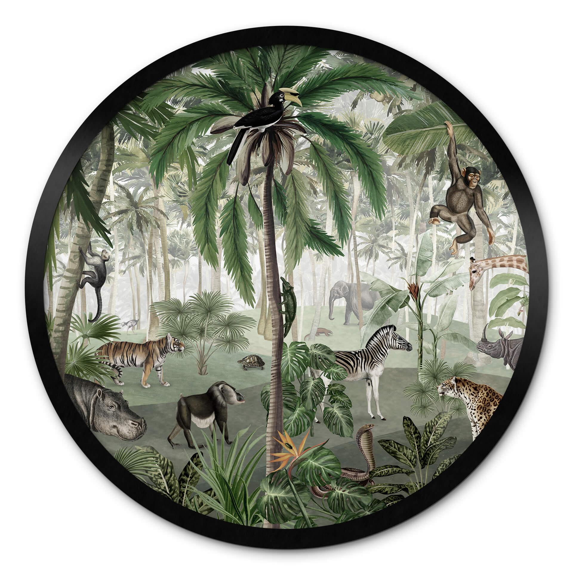 Póster Kikki Belle - Cuadro de búsqueda de la selva - Redondo