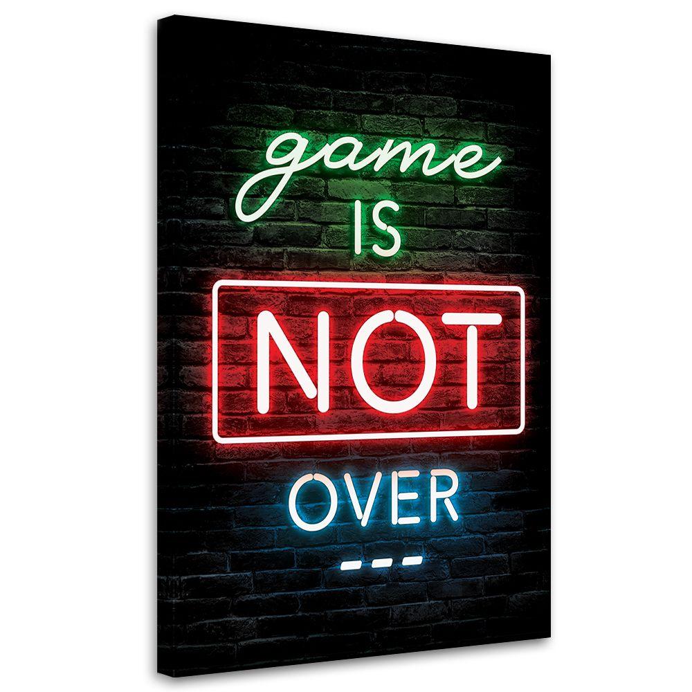 Canvasbillede, inskription til spilleres neonspil