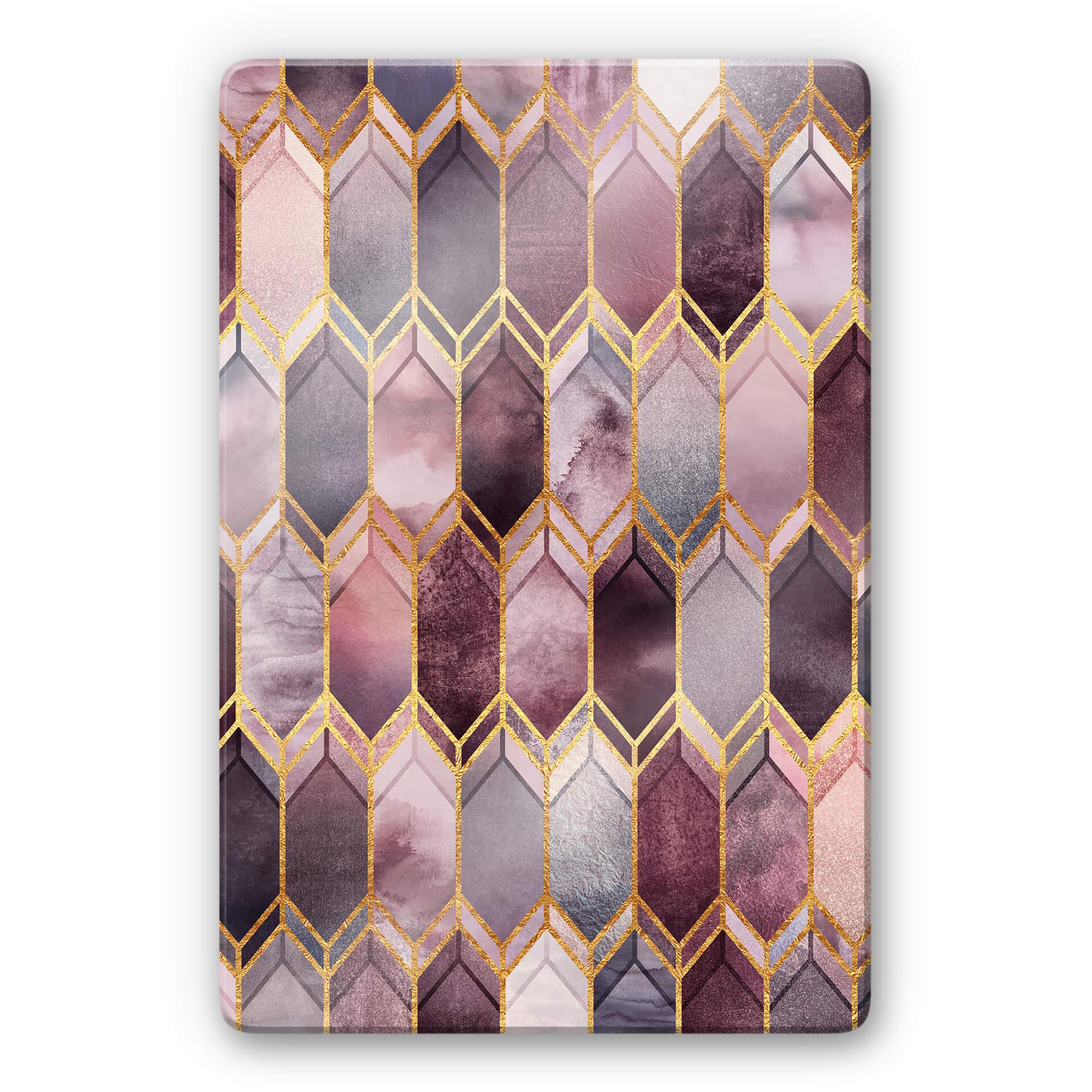 Glasschilderij Fredriksson - Pink & Gold