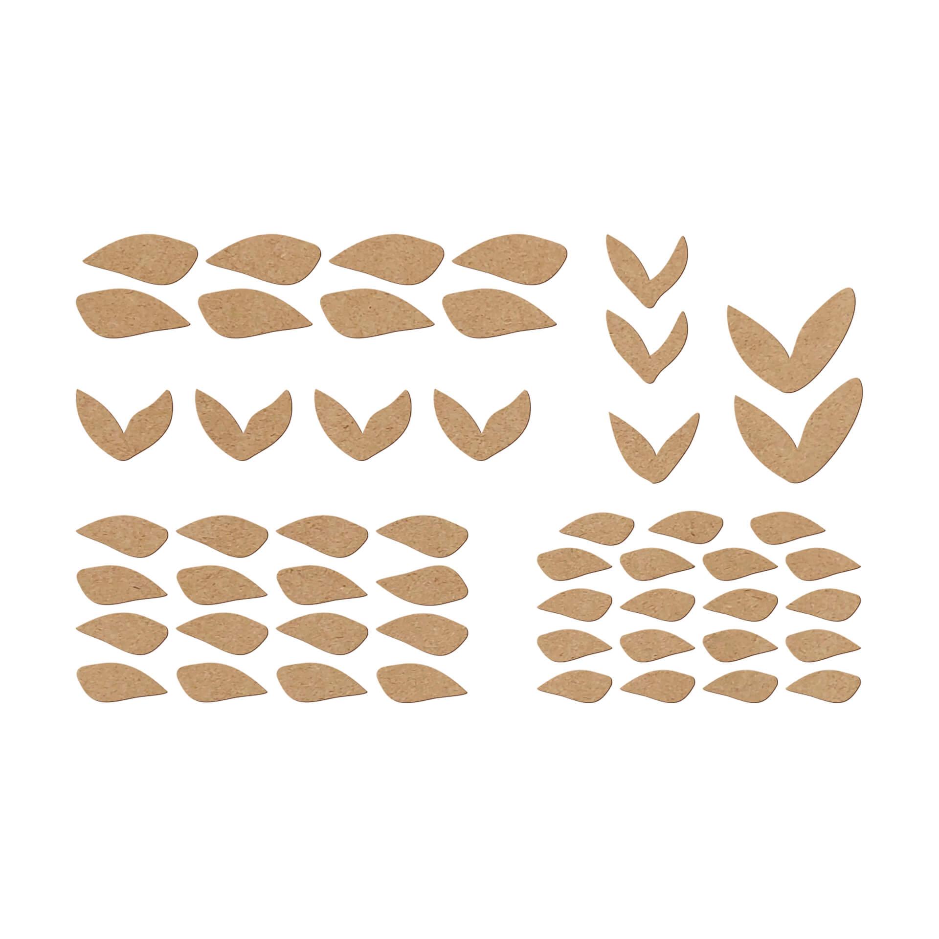 Hojas decorativas bosque de abedules - juego de extensión - MDF naturaleza