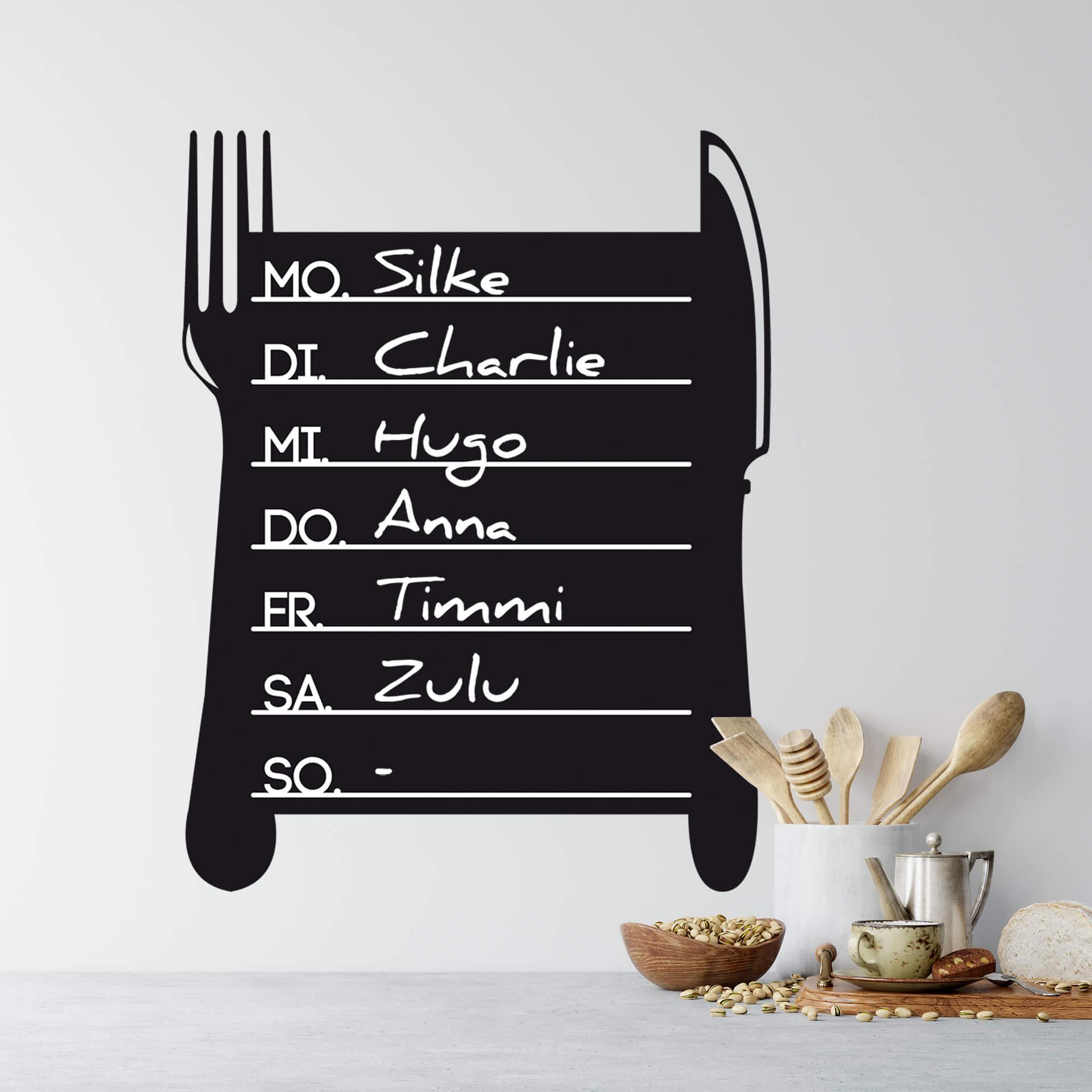 Tafelfolie Wochenplaner 4 - 50x65 cm