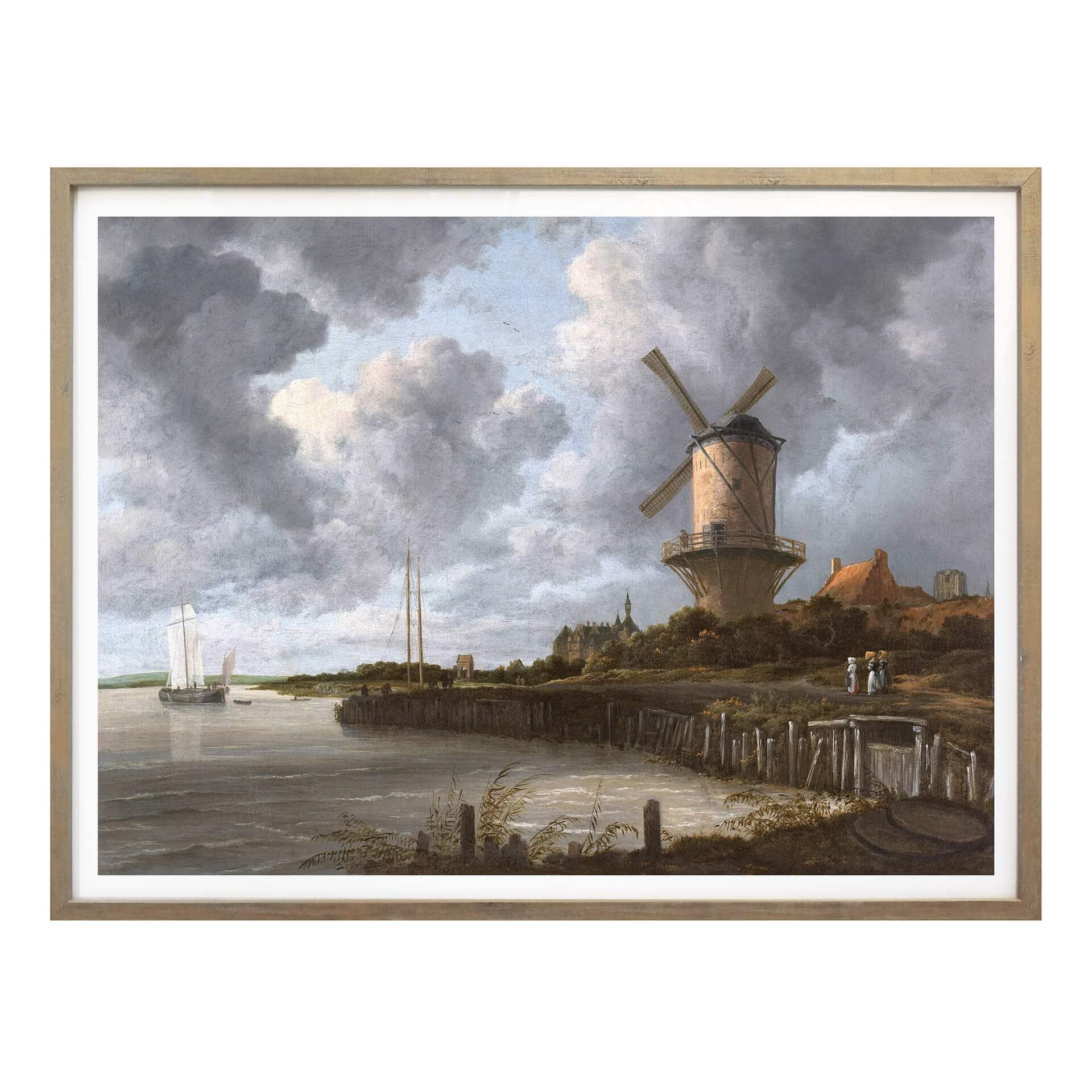 Póster van Ruisdael - El molino de viento de Wijk, cerca de Duurstede