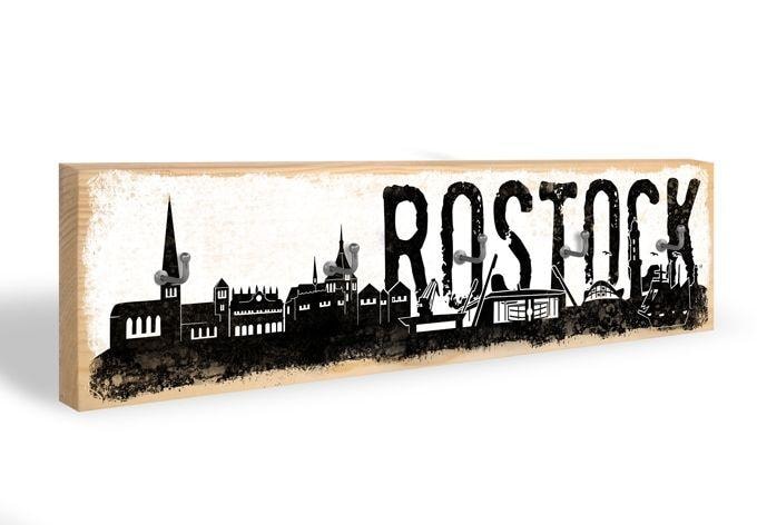 Sleutelbord Rostock Skyline + 5 Haken