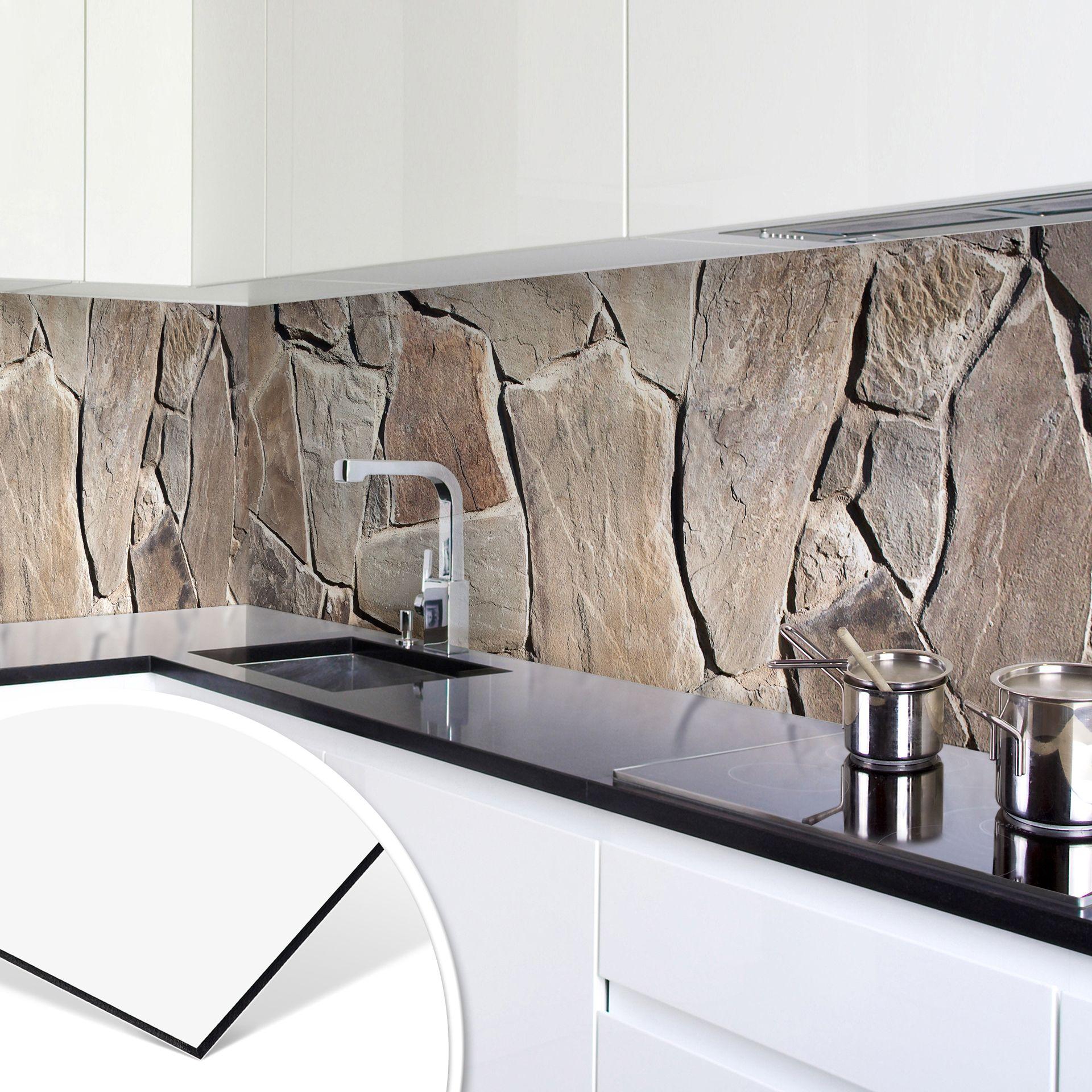 Revêtement pour cuisine - Alu-Dibond - Mur méditerranéen