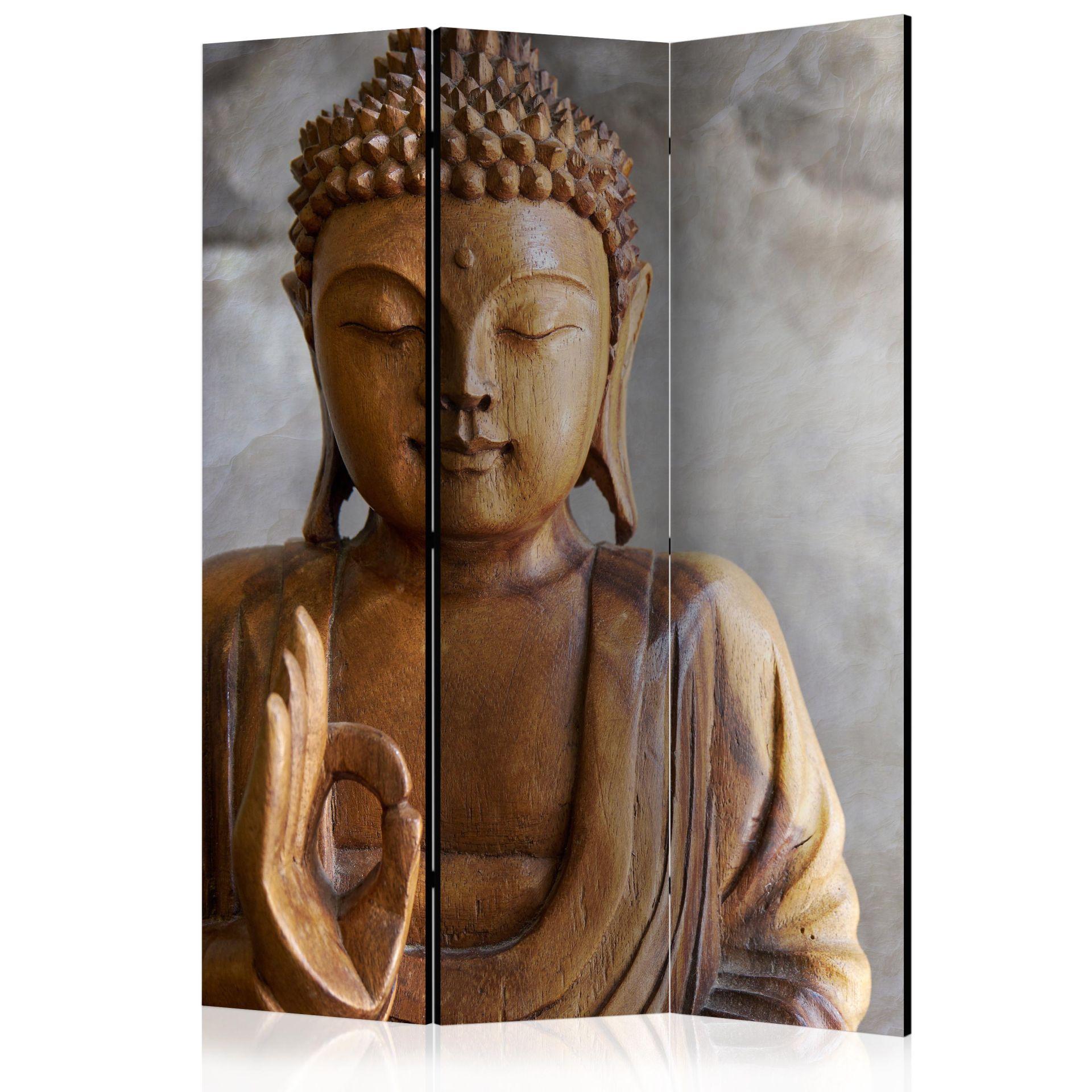 Skærmrumdeler - Buddha, 3-delt - 135x172 cm