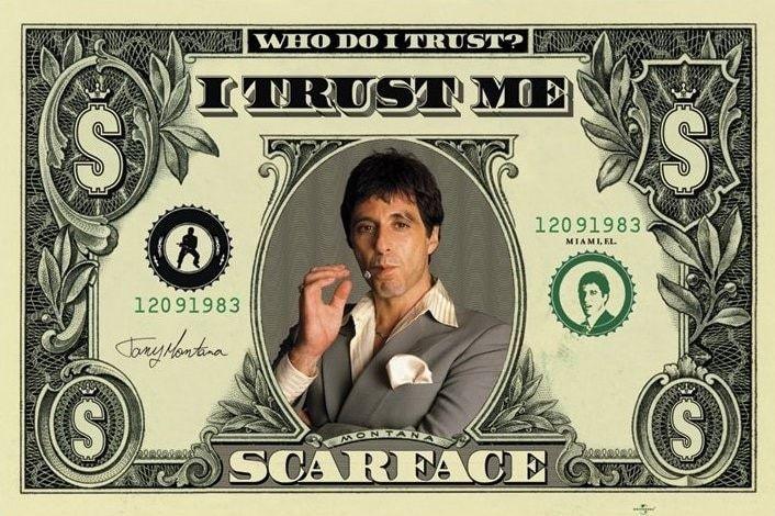 Poster, film poster SCARFACE - Dollar 91,5x61 cm